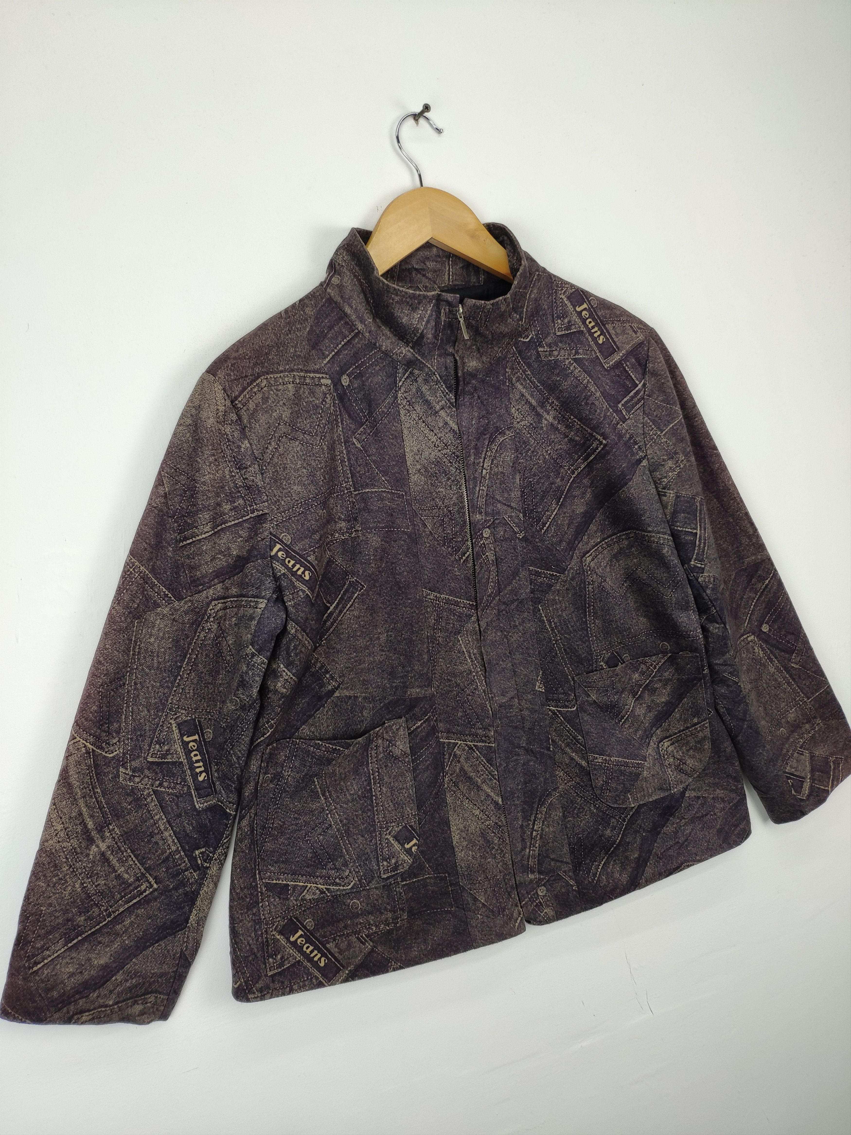 Japanese Brand × Le Grande Bleu (L.G.B.) × Vintage 🇯🇵 Vintage 90s Denim Jacket Printed Kapital Inspired Size US M / EU 48-50 / 2 - 7 Thumbnail