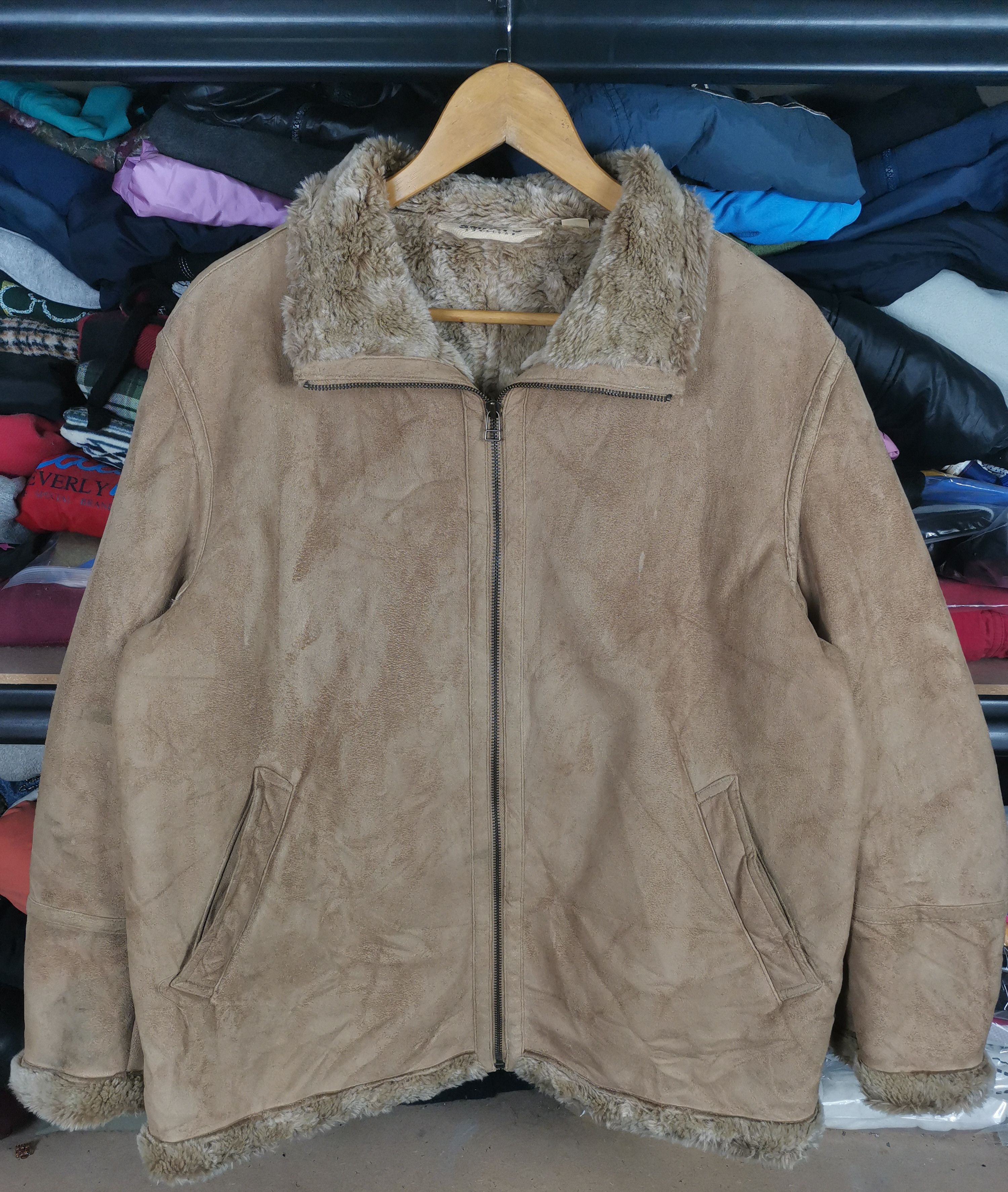 image of Archival Clothing x Smith Smith Vintage Smith's American Faux Fur Shearling Jacket in Brown (Size L
