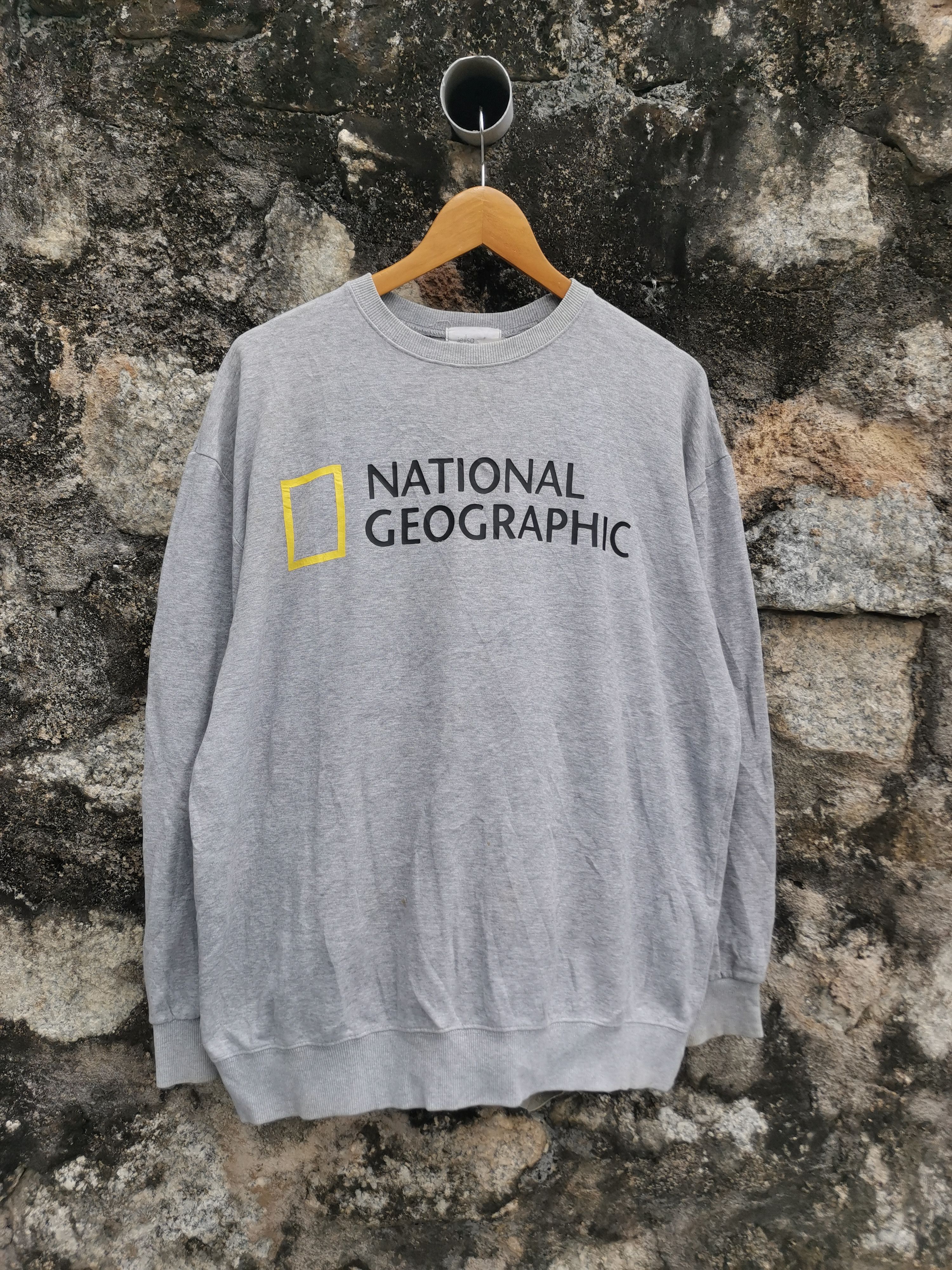 image of Archival Clothing x Vintage National Geographic Sweatshirt in Grey, Men's (Size Large)