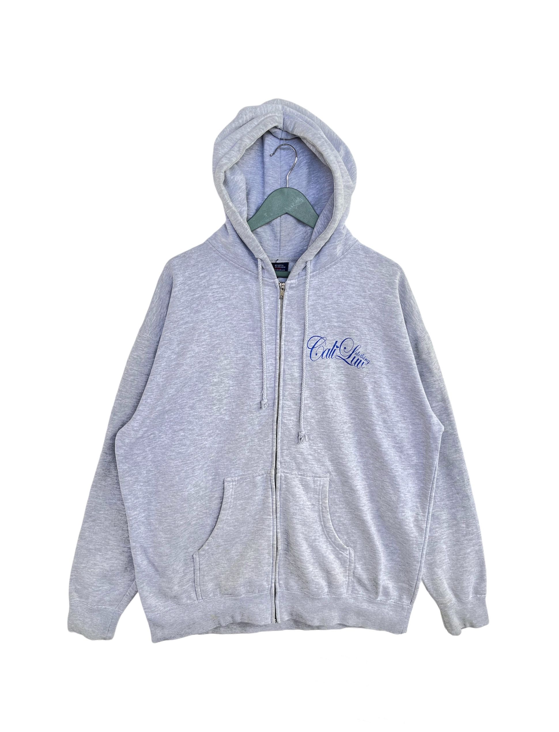 image of Vintage Y2K Cali Luv Sweater Hoodie in Grey, Men's (Size XL)