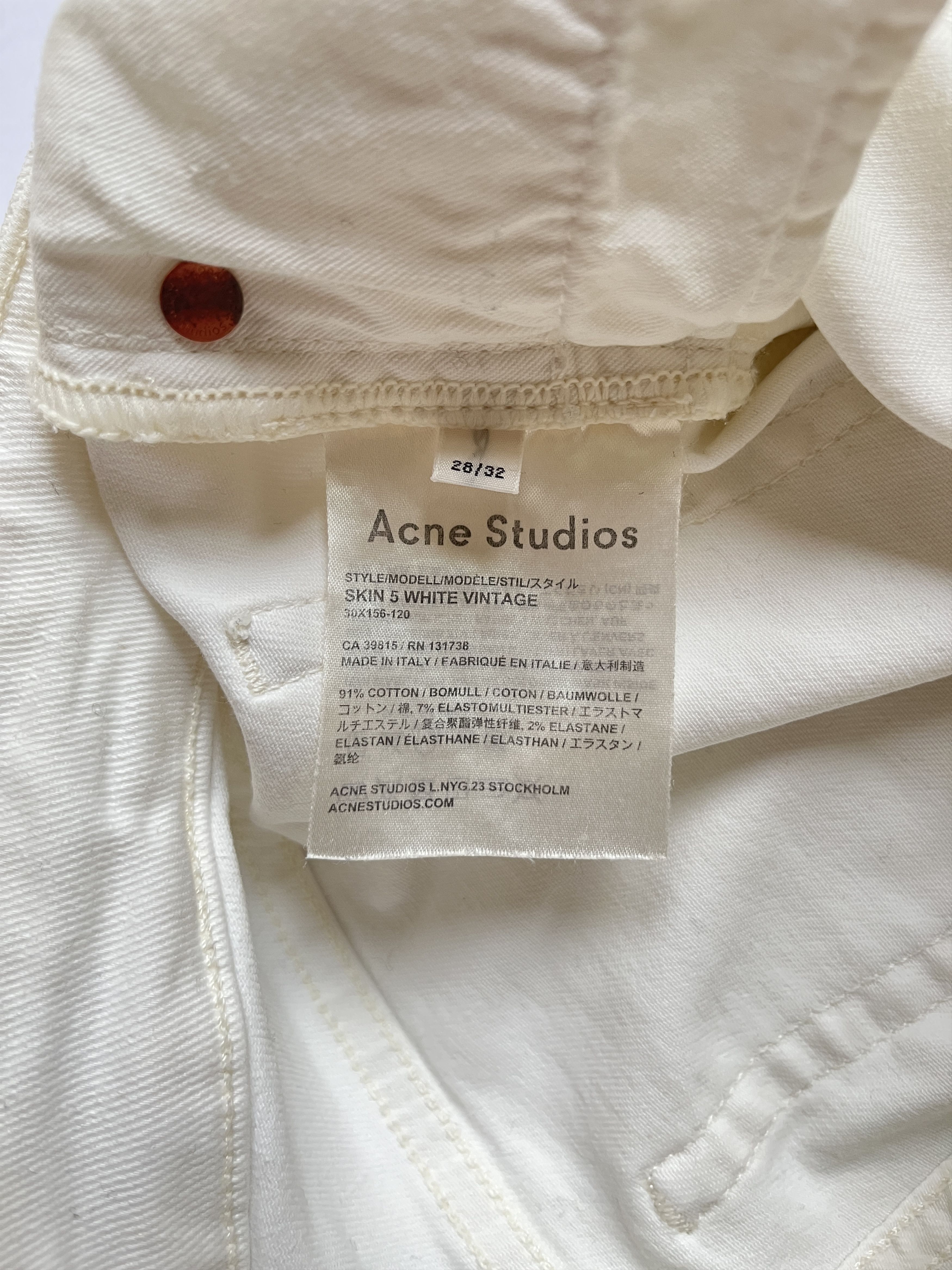 Acne Studios ⚡️QUICK SALE⚡️Acne Studios White Skinny Jeans Pants Size 26" / US 2 / IT 38 - 4 Thumbnail
