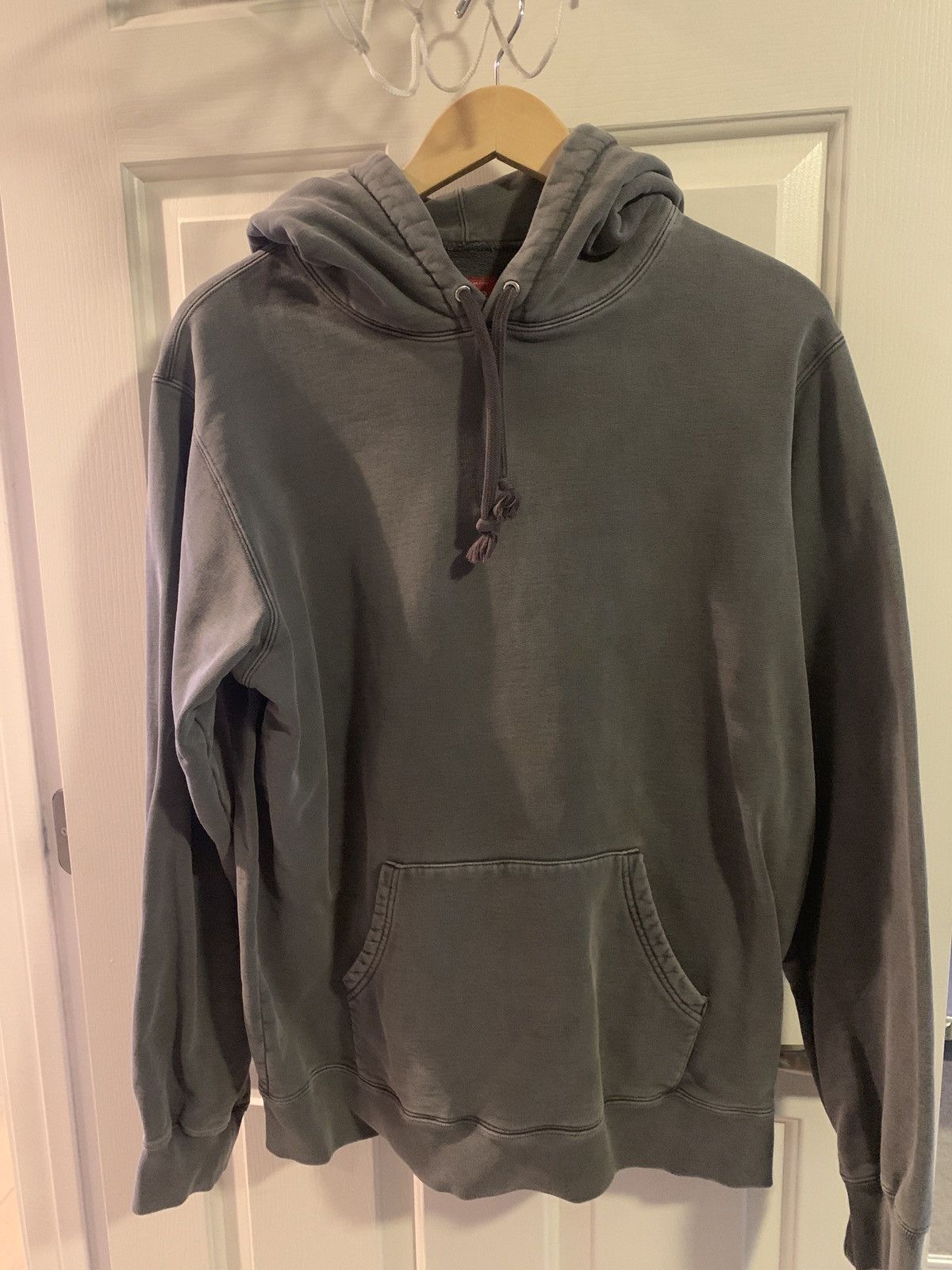 image of Supreme Overdyed Hooded Sweatshirt Black, Men's (Size Medium)
