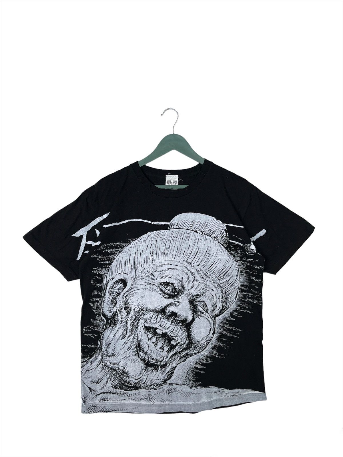 image of Anima x Movie Vintage Anime Crime And Punishment Man F Gataro Shirt in Black, Men's (Size Large)