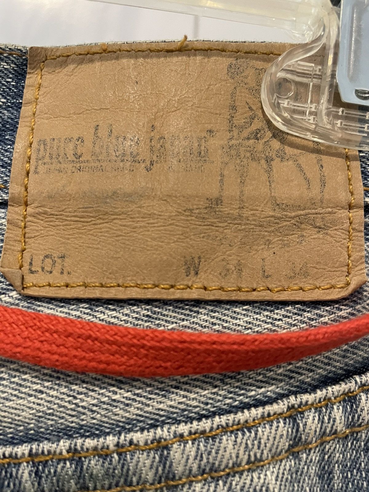 Pure Blue Japan Distressed Raw Japanese Bleached Denim Size US 34 / EU 50 - 7 Thumbnail