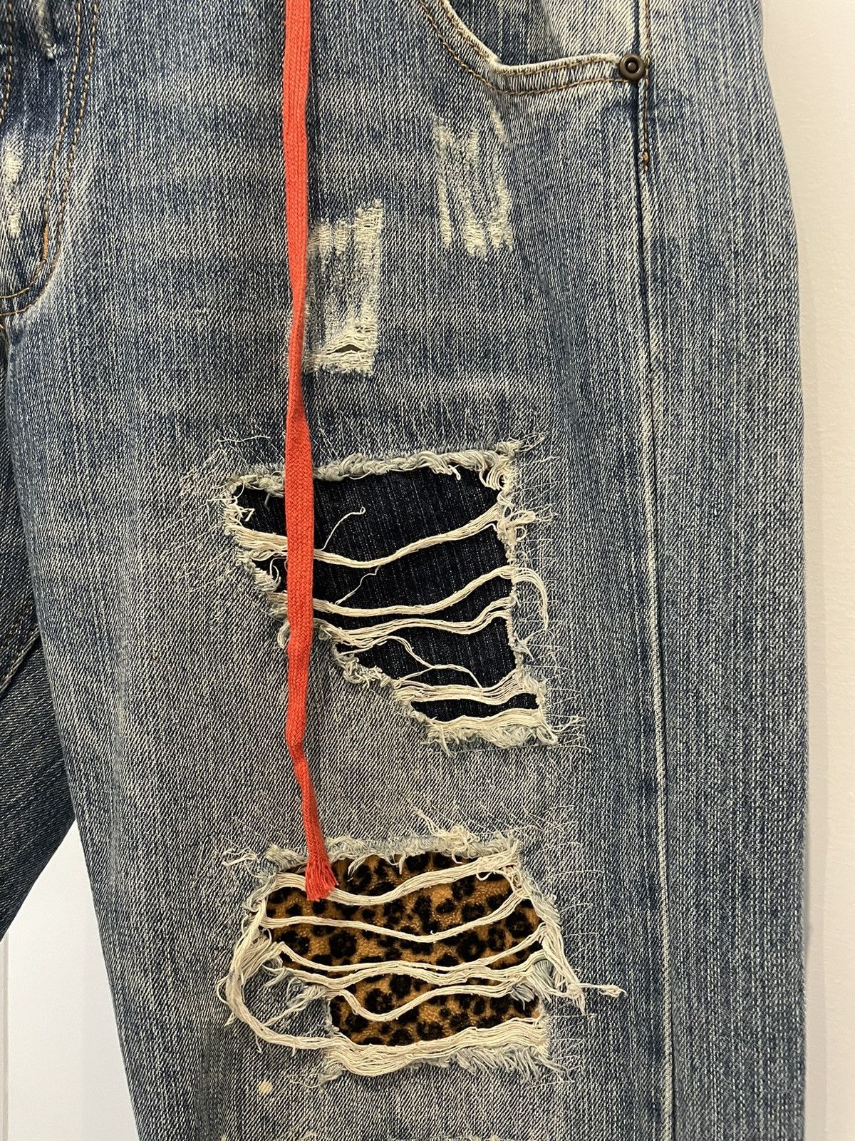 Pure Blue Japan Distressed Raw Japanese Bleached Denim Size US 34 / EU 50 - 4 Thumbnail