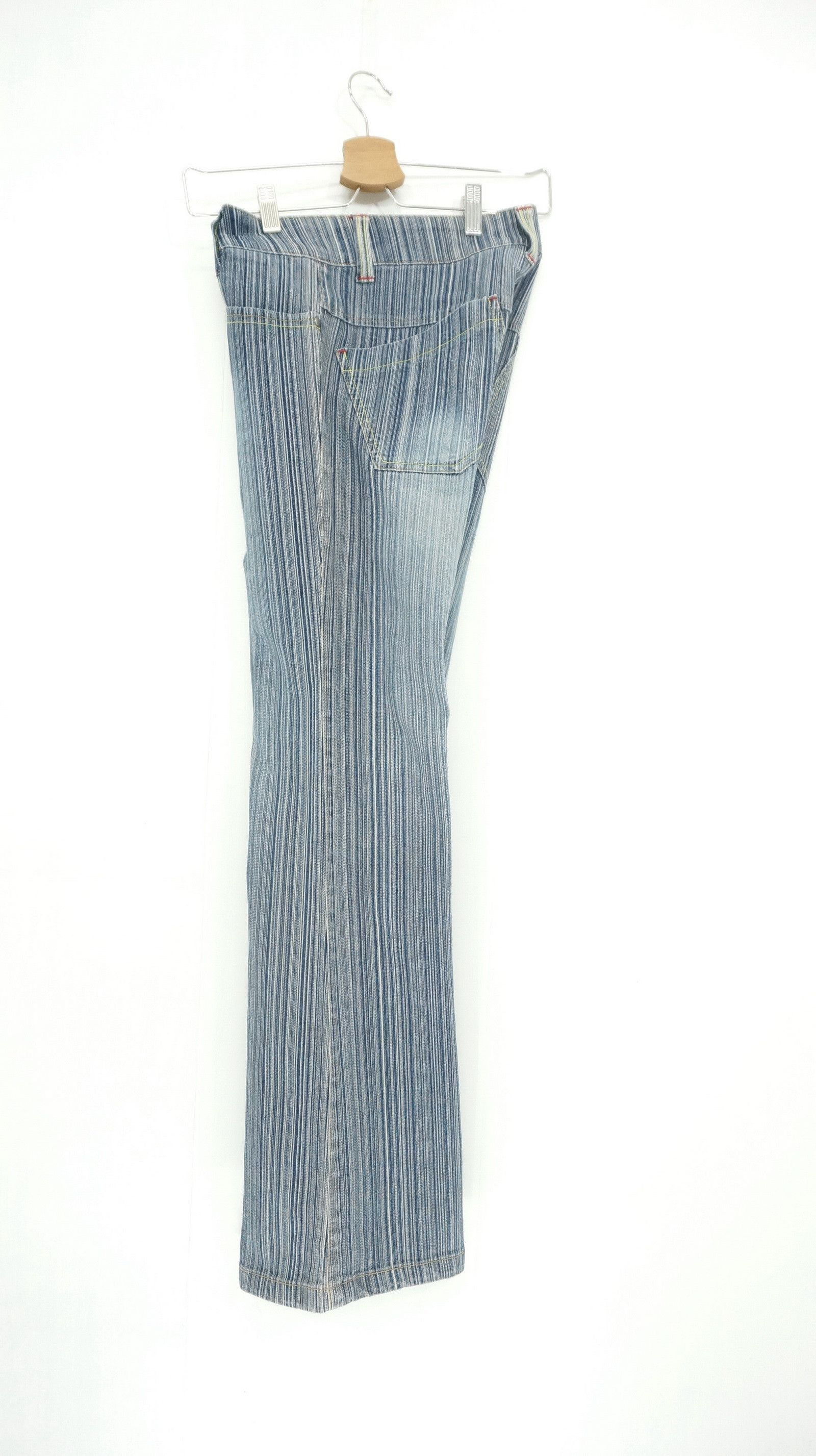 Japanese Brand Vtg ACE LOVE Japan Hickory Low Rise Women's Jeans Size 29" - 4 Thumbnail
