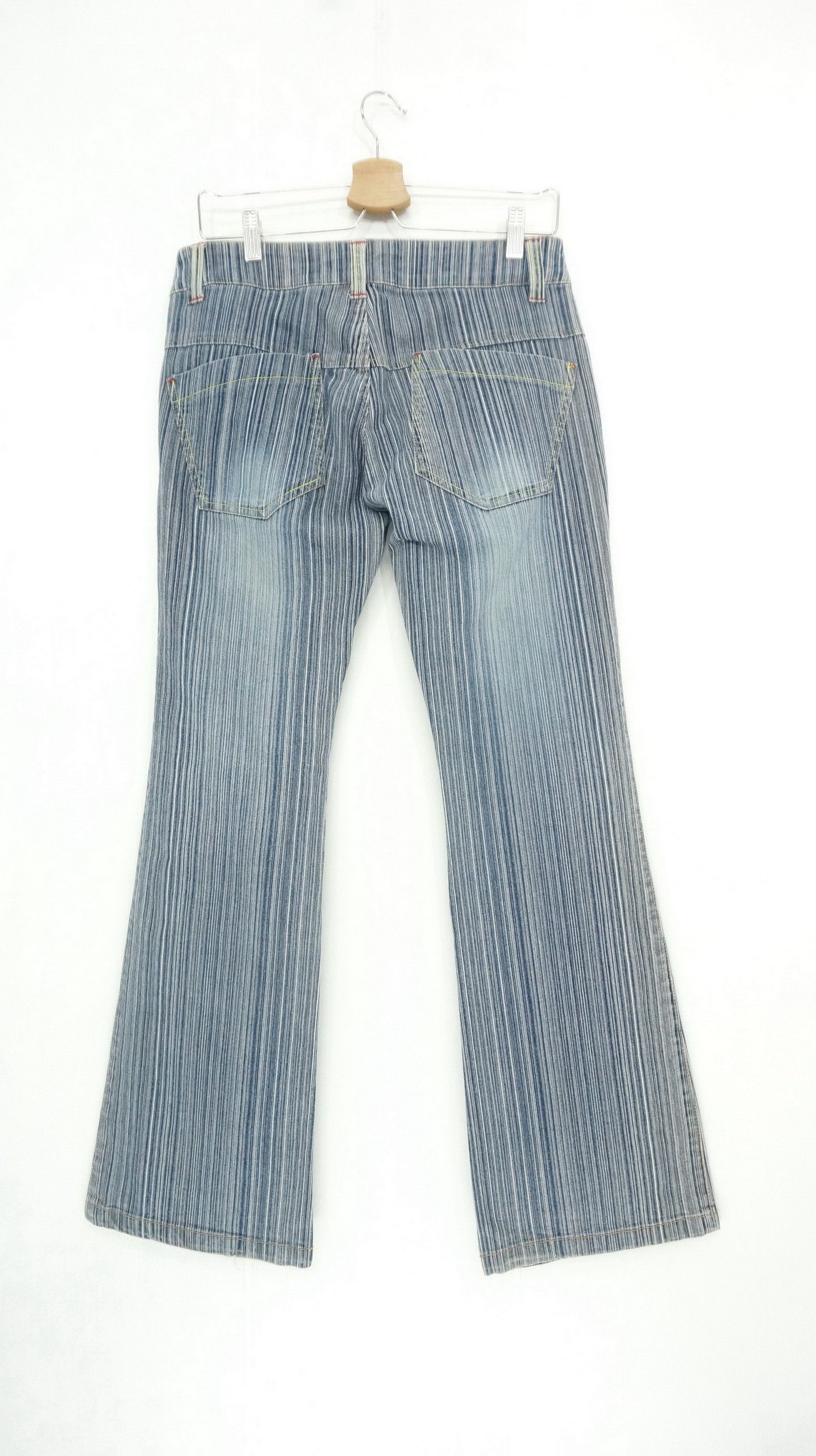 Japanese Brand Vtg ACE LOVE Japan Hickory Low Rise Women's Jeans Size 29" - 3 Thumbnail