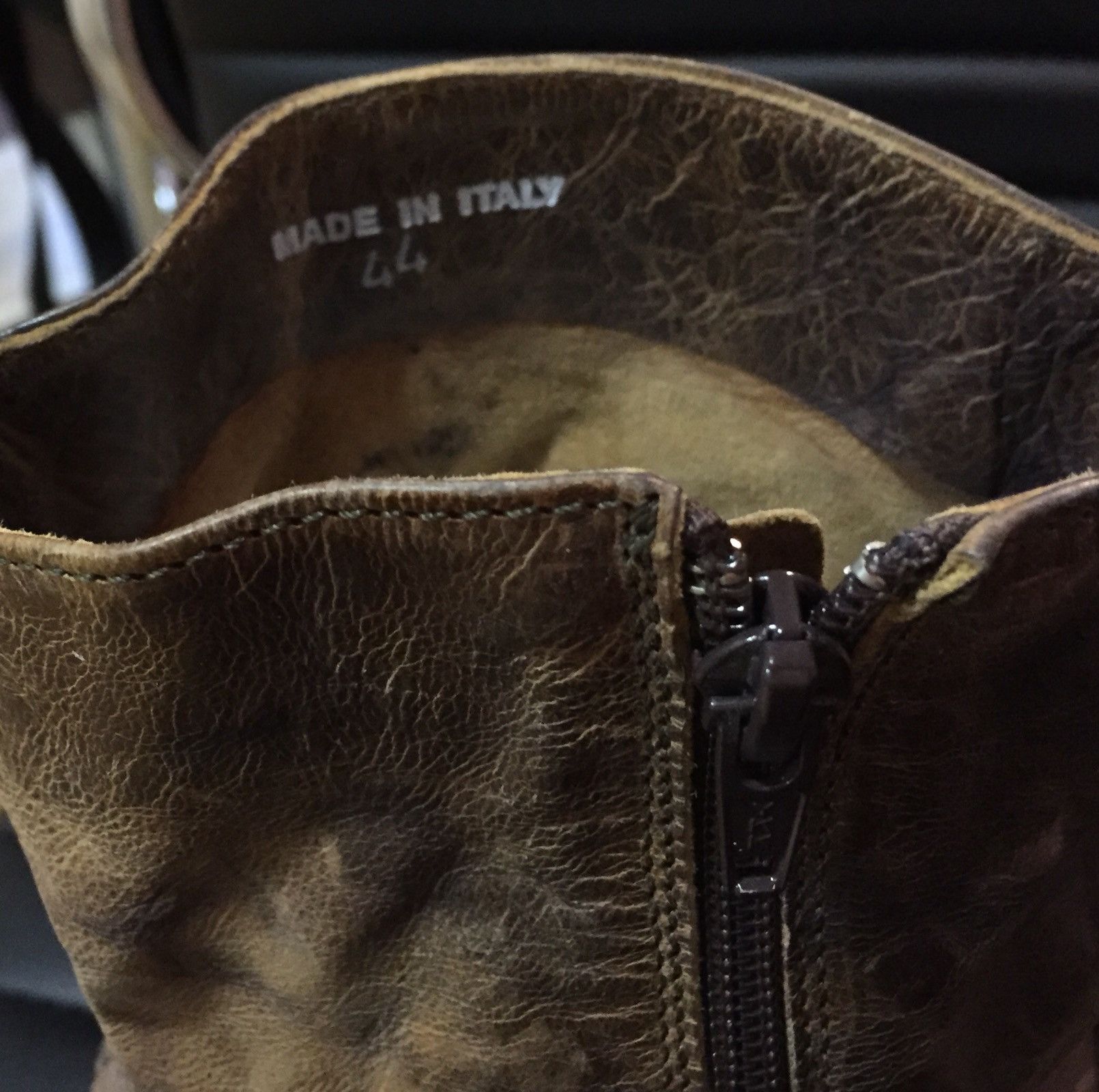 David Eden Brown Leather Distressed Boots Size US 11 / EU 44 - 7 Thumbnail
