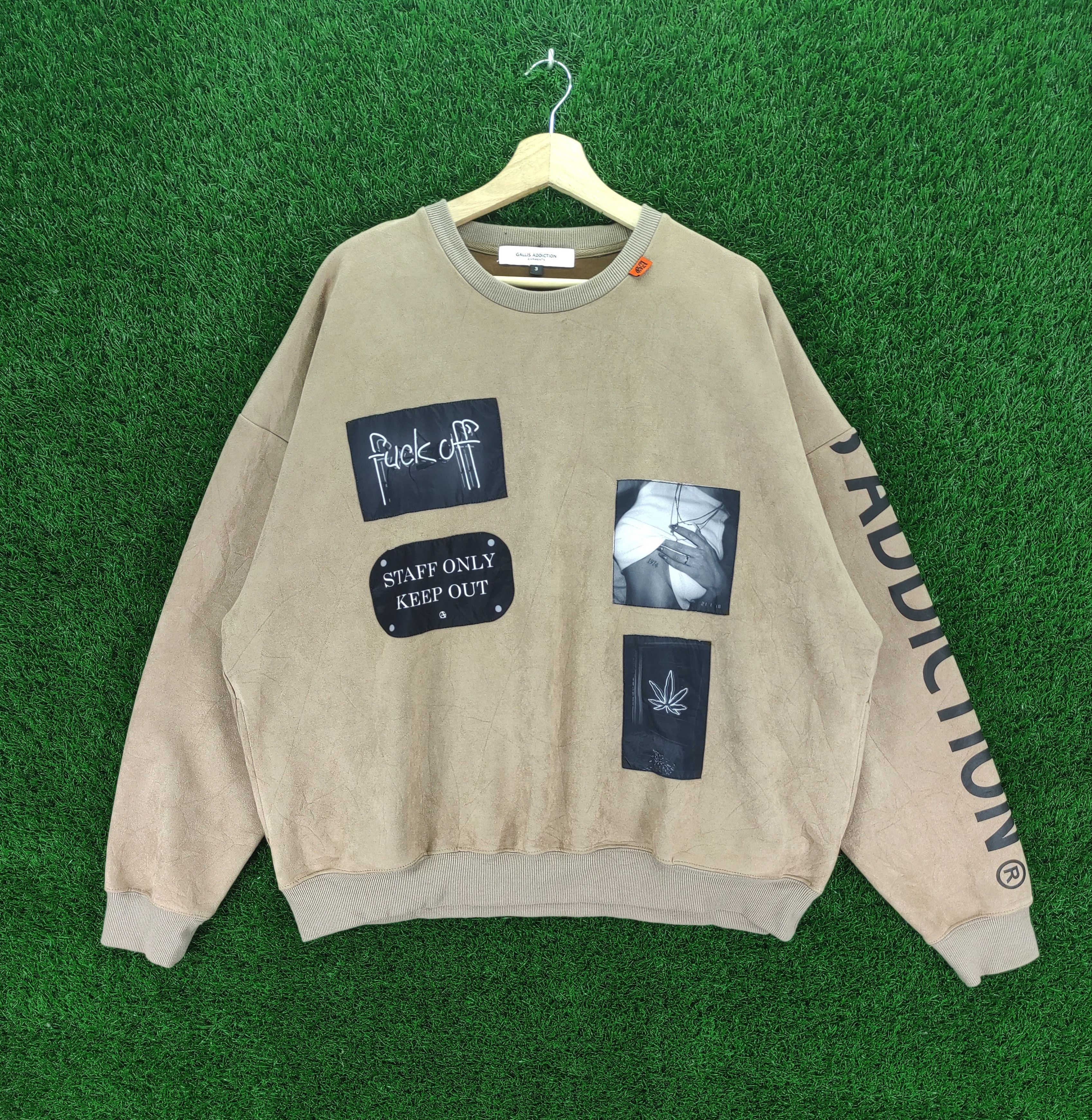 Japanese Brand Gallis Addiction Garment Velvet Sweatshirts