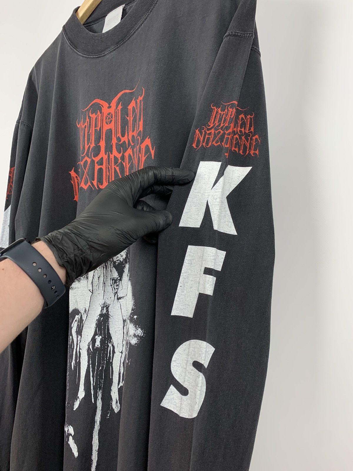 Band Tees Vintage Impaled Nazarene Is The Only Law Long Sleeve Shirt Size US XL / EU 56 / 4 - 13 Thumbnail