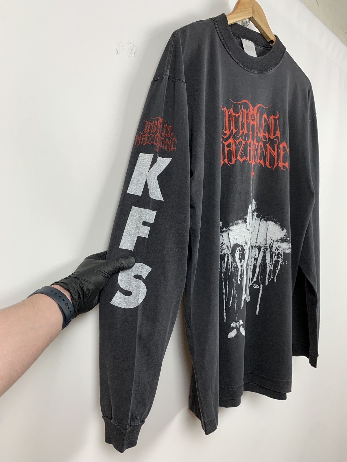 Band Tees Vintage Impaled Nazarene Is The Only Law Long Sleeve Shirt Size US XL / EU 56 / 4 - 3 Thumbnail