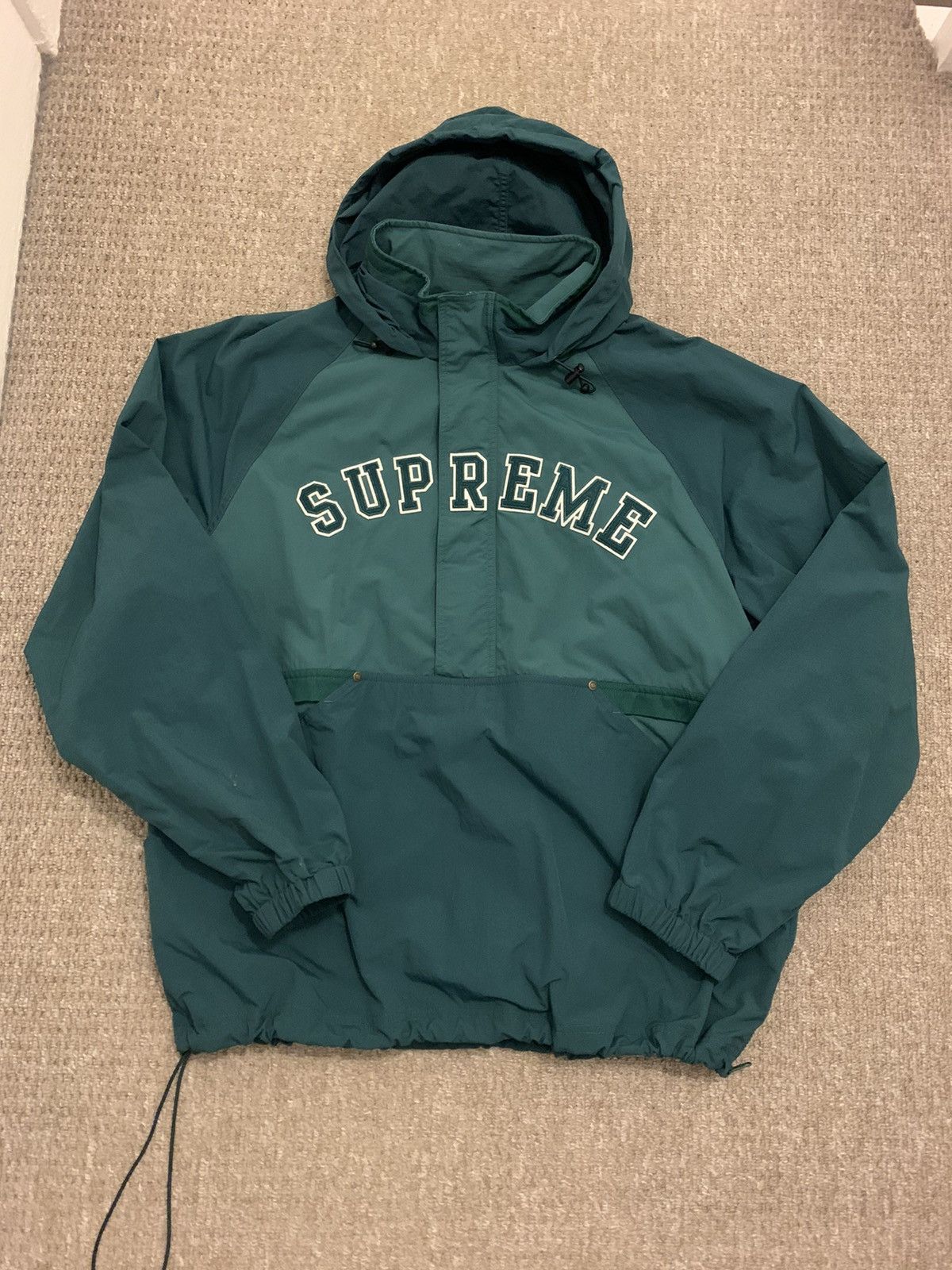 Supreme Supreme Court half zip pullover jacket green extra large ...