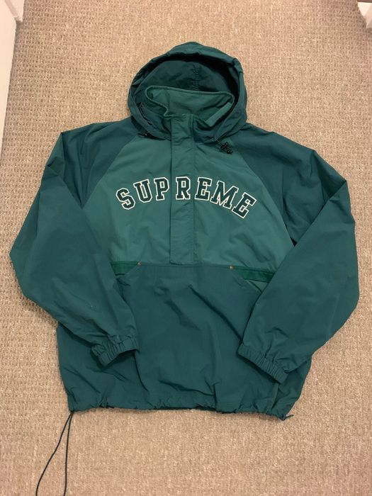 Supreme Supreme Court half zip pullover jacket green extra large