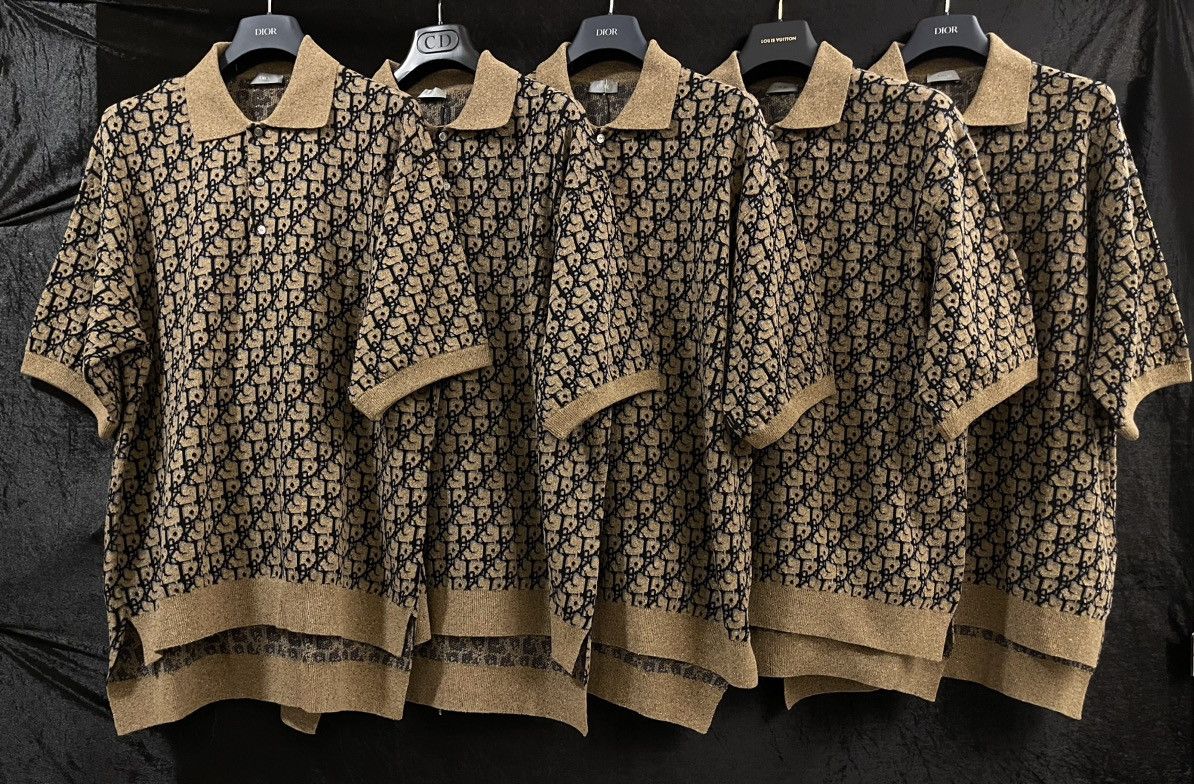 Dior × Travis Scott Dior x Cactus Jack Oversized Polo Shirt 'Beige/Black' |  Grailed