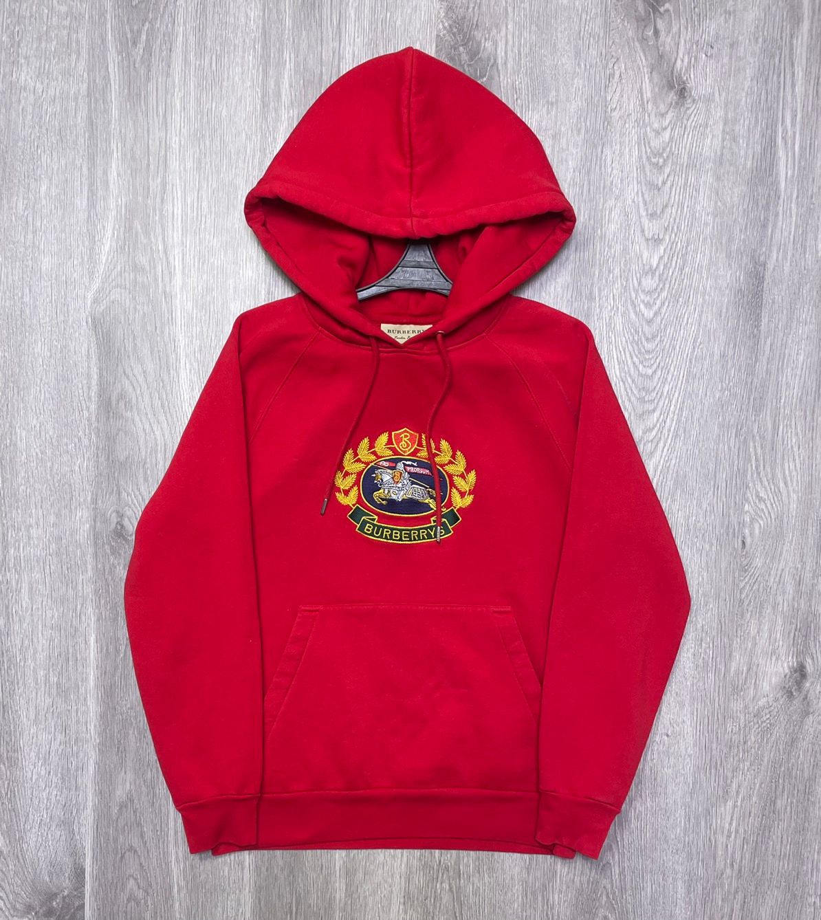 Pre-owned Burberry Classic Logo Hoodie In Red