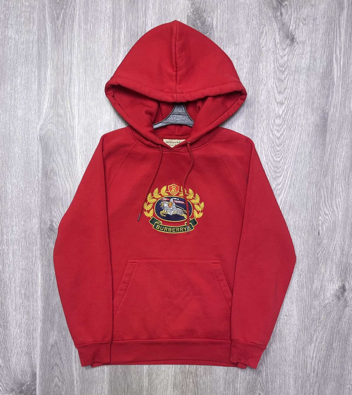 Pre-owned Burberry Classic Logo Hoodie In Red