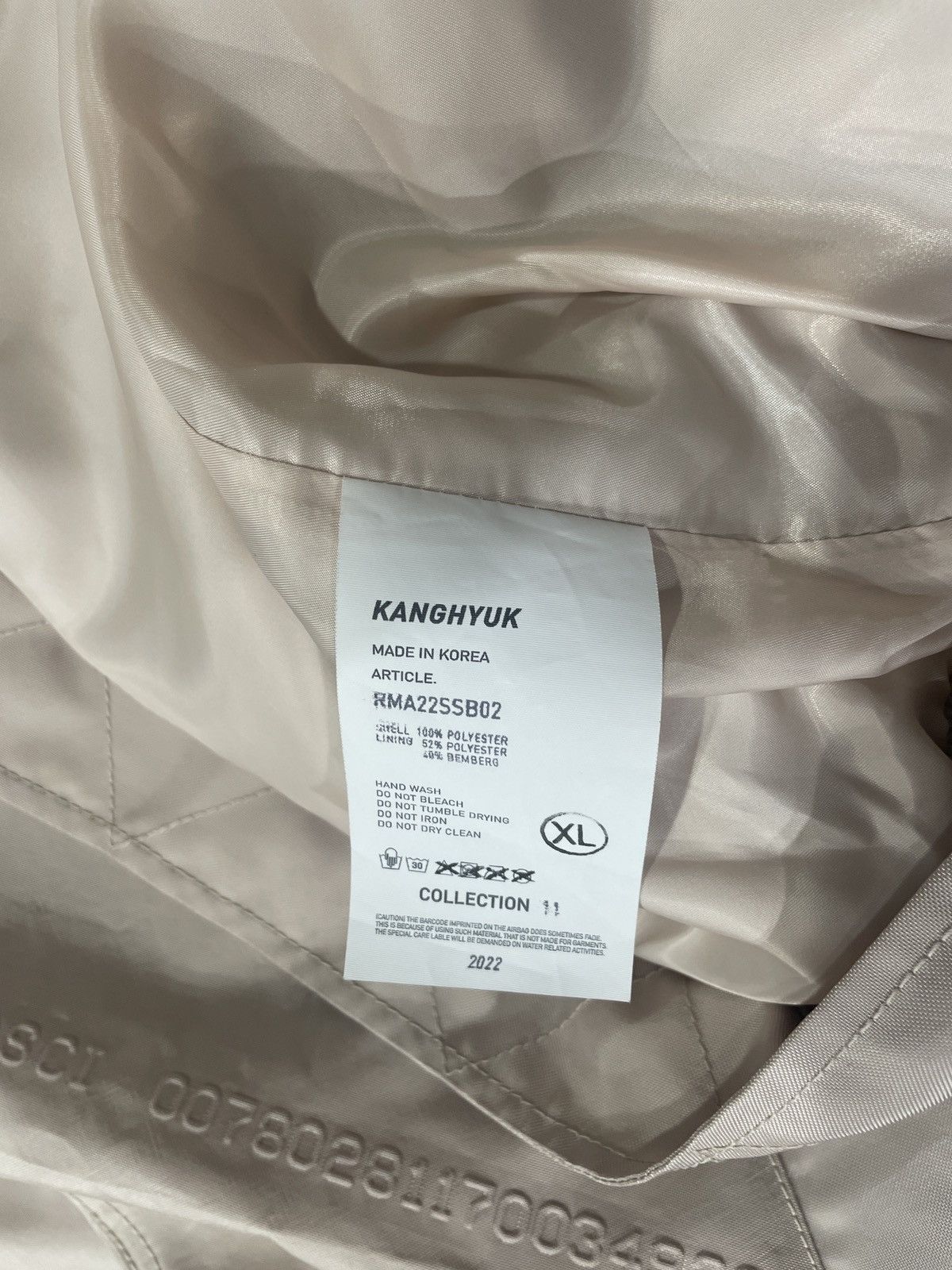 Kanghyuk last drop Barcode Embossed Bomber Jacket | Grailed