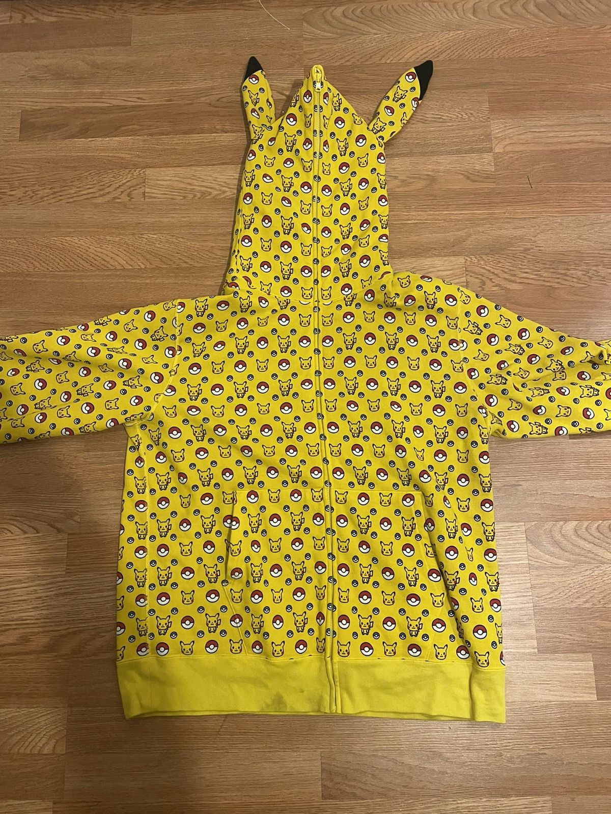 BAPE x Pokemon Full Zip Hoodie Yellow