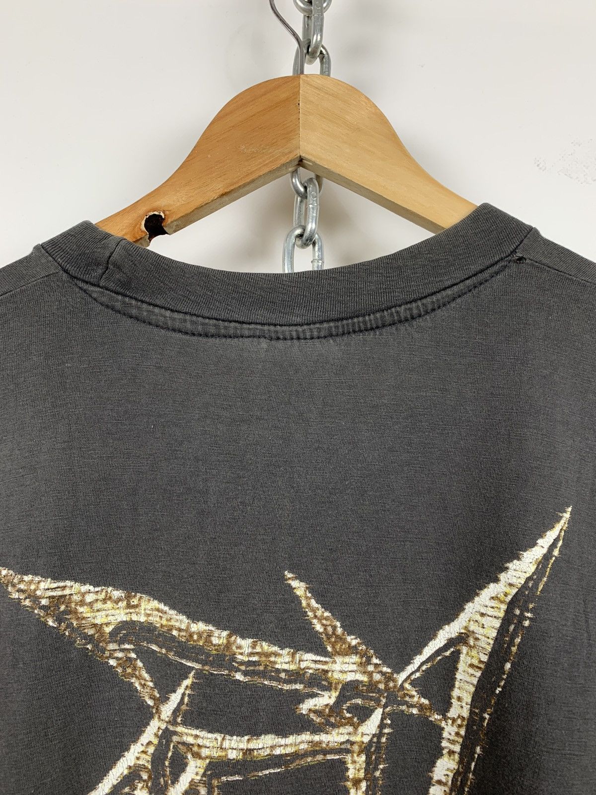 Band Tees 1996 Vintage Metallica Ninja Star Grey T-Shirt Size US XL / EU 56 / 4 - 6 Thumbnail