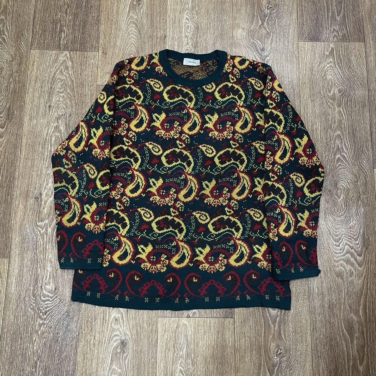 Vintage Vintage Y2K All Over Print Sweater Streetwear Grunge Faded L Size L / US 10 / IT 46 - 1 Thumbnail
