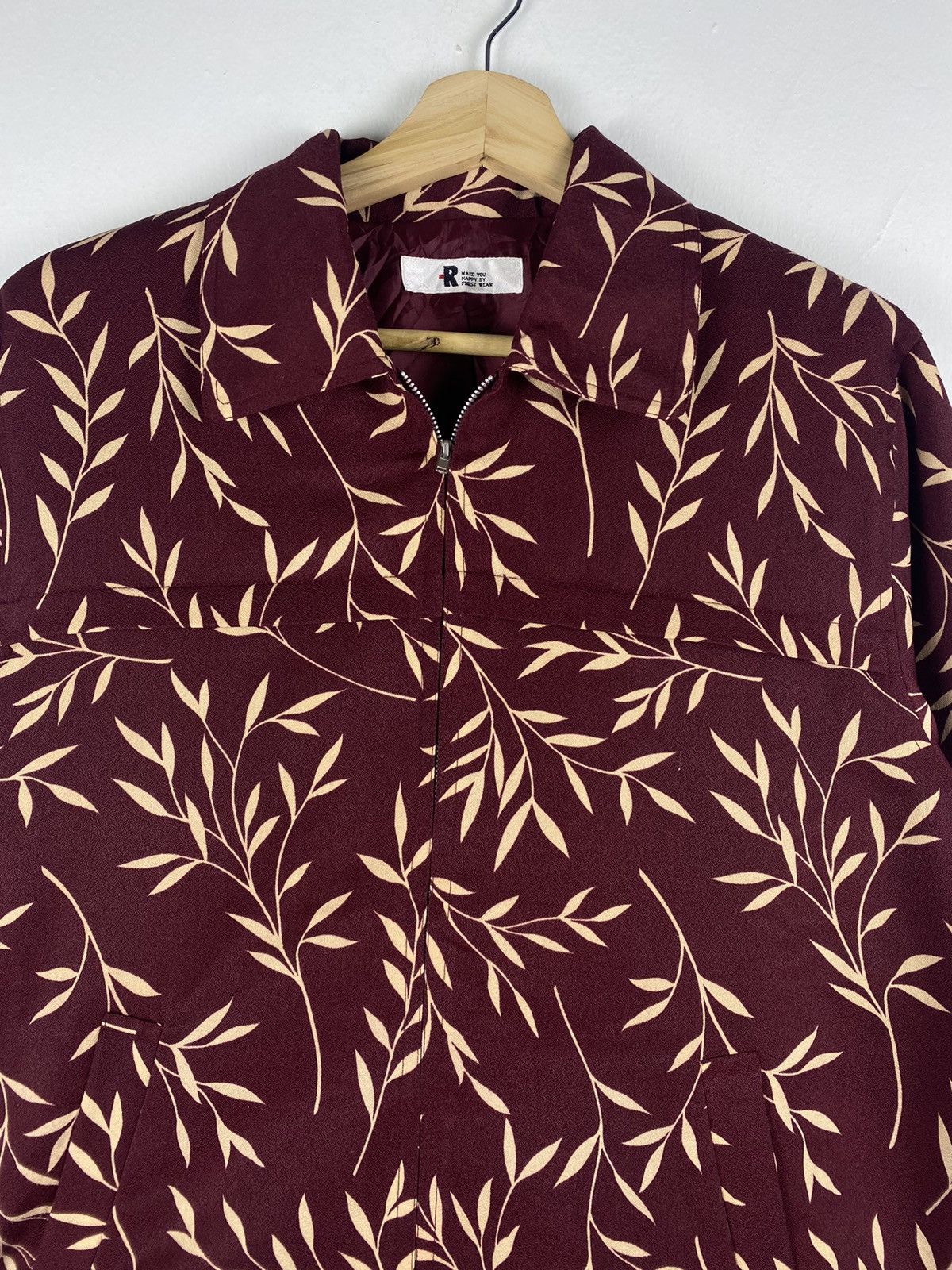Japanese Brand NEED GONE 🔥 Vintage Printed Flora Flowers Zip Up Jacket Size US L / EU 52-54 / 3 - 4 Thumbnail