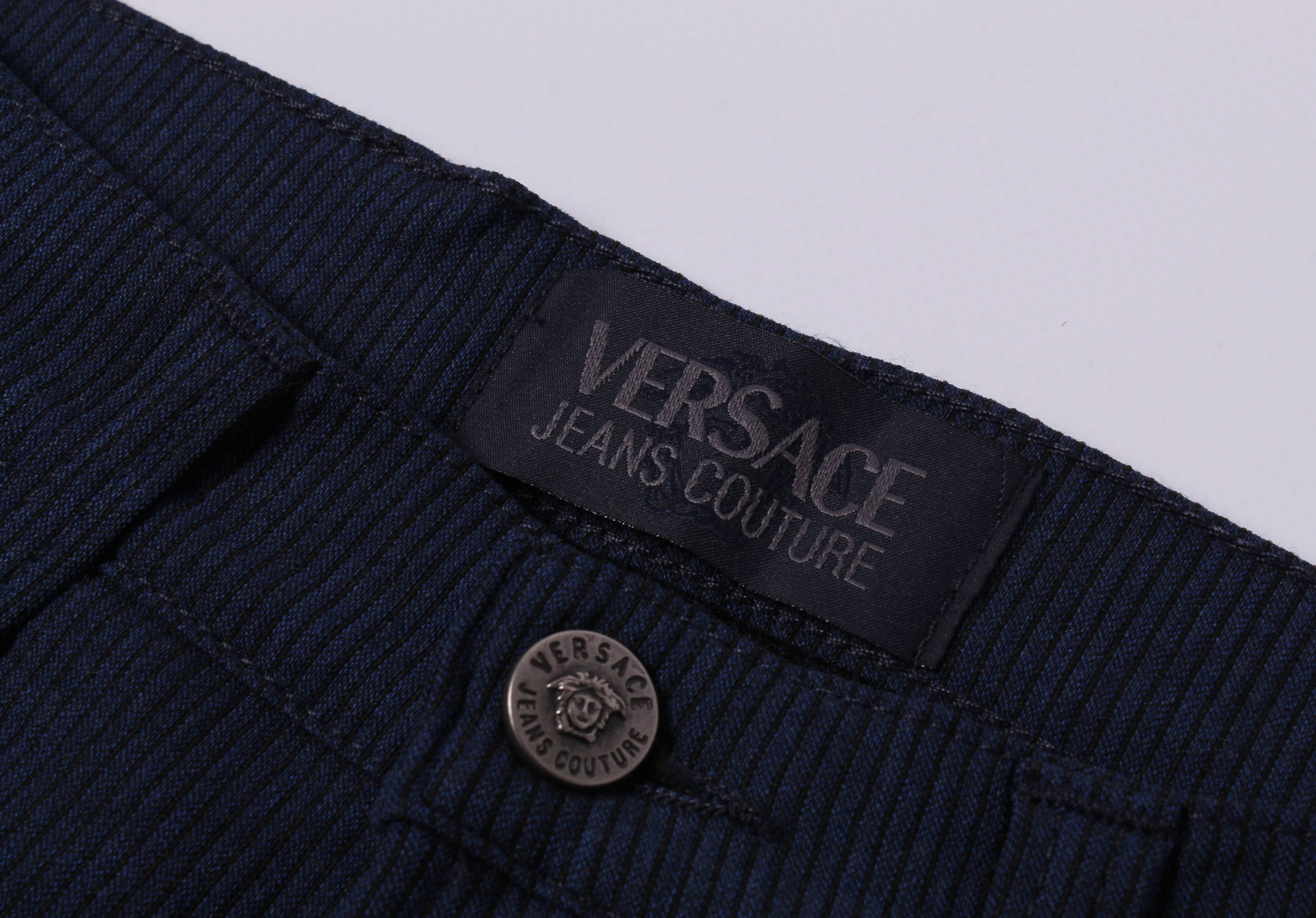 Versace Jeans Couture Versace Jeans Couture Vintage Navy Pants Trousers Size 27" / US 4 / IT 40 - 3 Thumbnail