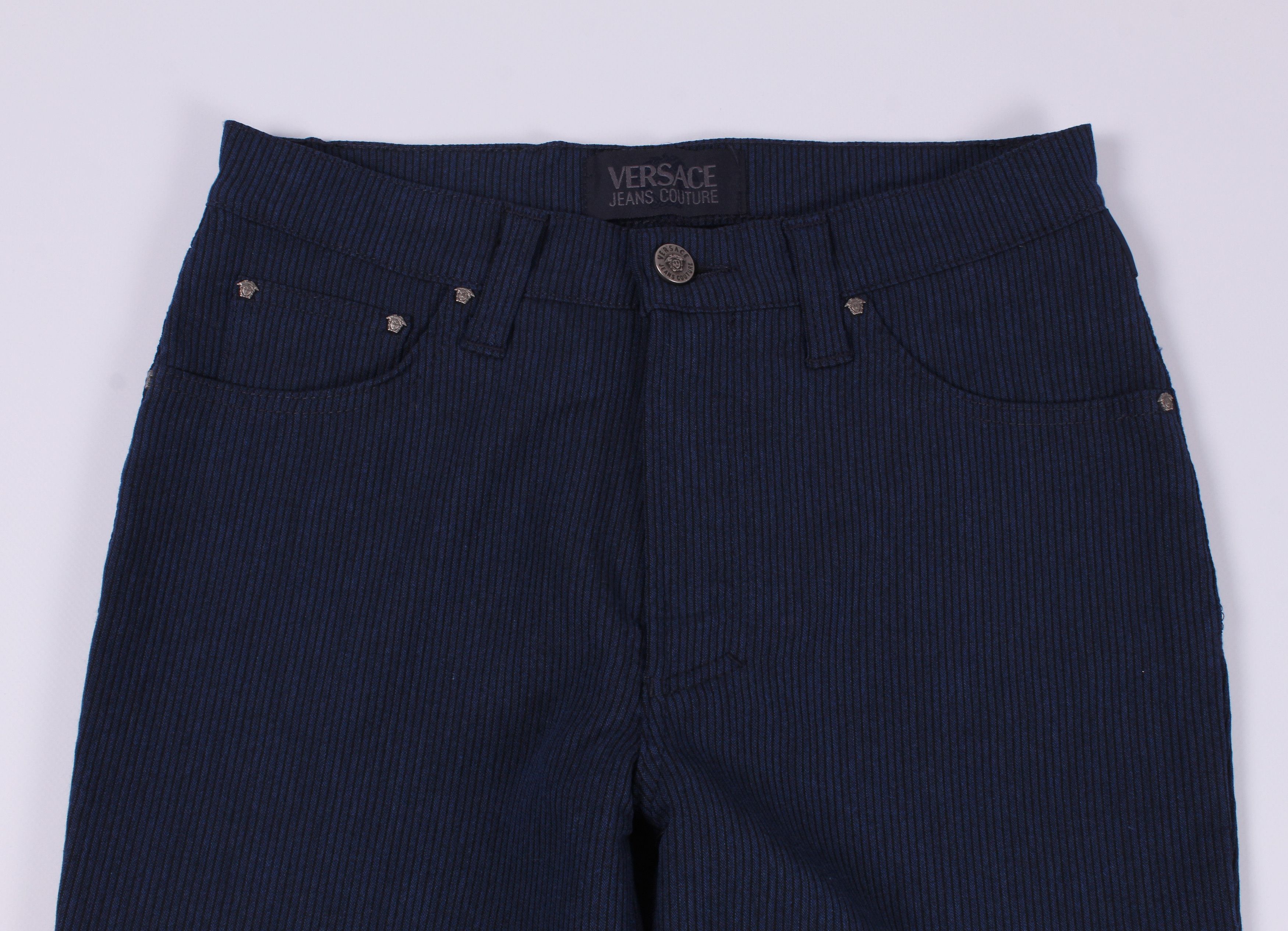 Versace Jeans Couture Versace Jeans Couture Vintage Navy Pants Trousers Size 27" / US 4 / IT 40 - 2 Thumbnail