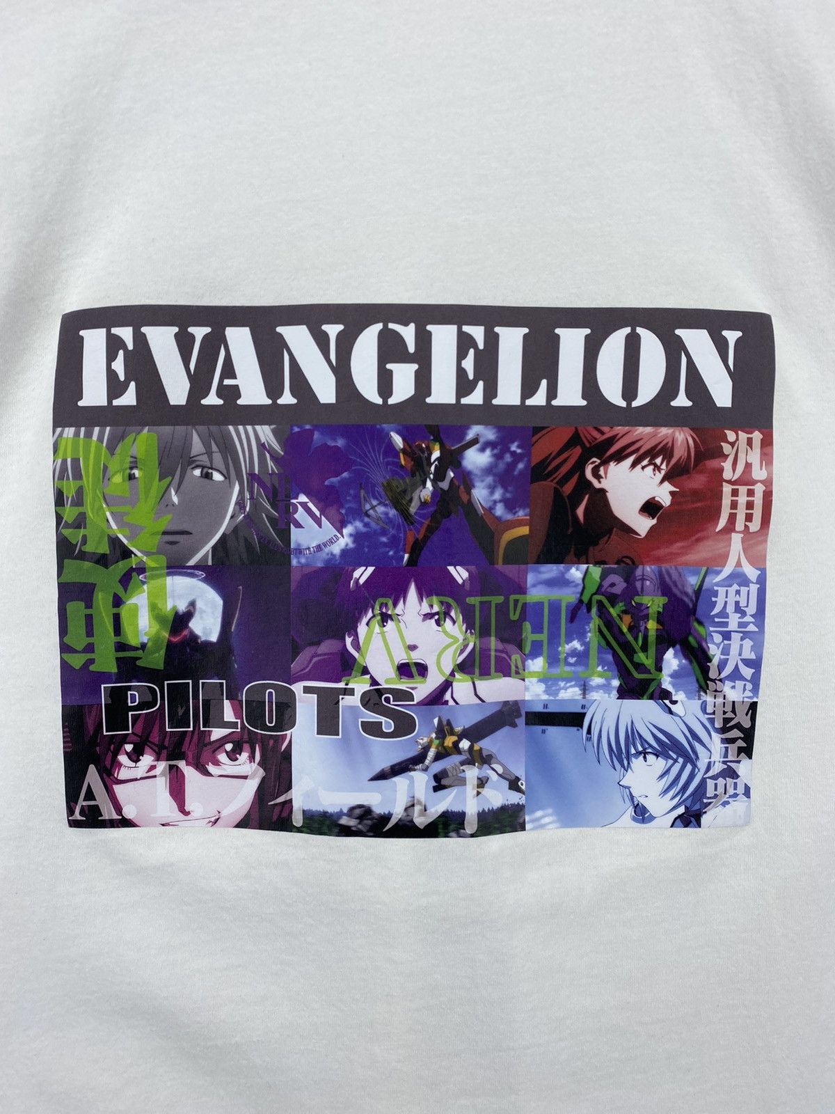 Anime Vintage Neon Genesis Evangelion Pilots Anime Tees T Shirts Size US L / EU 52-54 / 3 - 5 Thumbnail