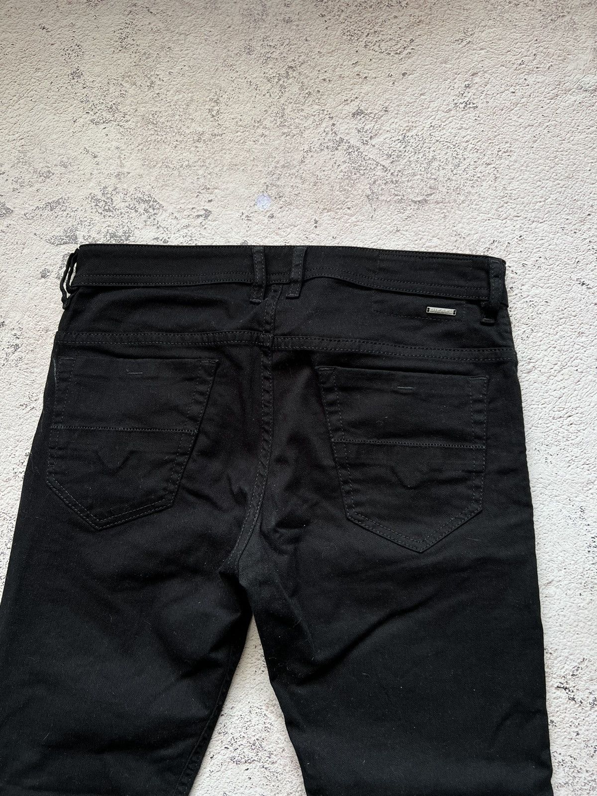 Diesel × Vintage Diesel Thommer Slim Skinny Black Jeans Size US 33 - 6 Thumbnail