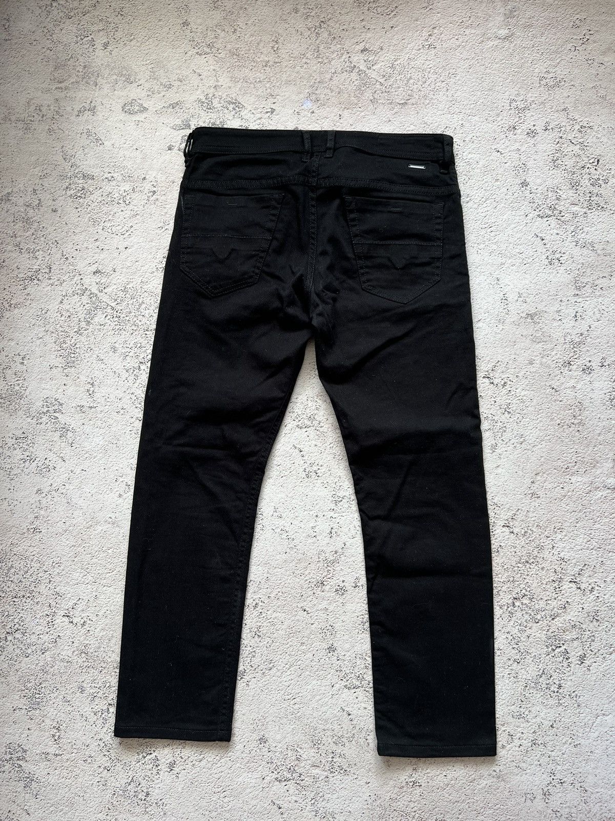 Diesel × Vintage Diesel Thommer Slim Skinny Black Jeans Size US 33 - 8 Thumbnail