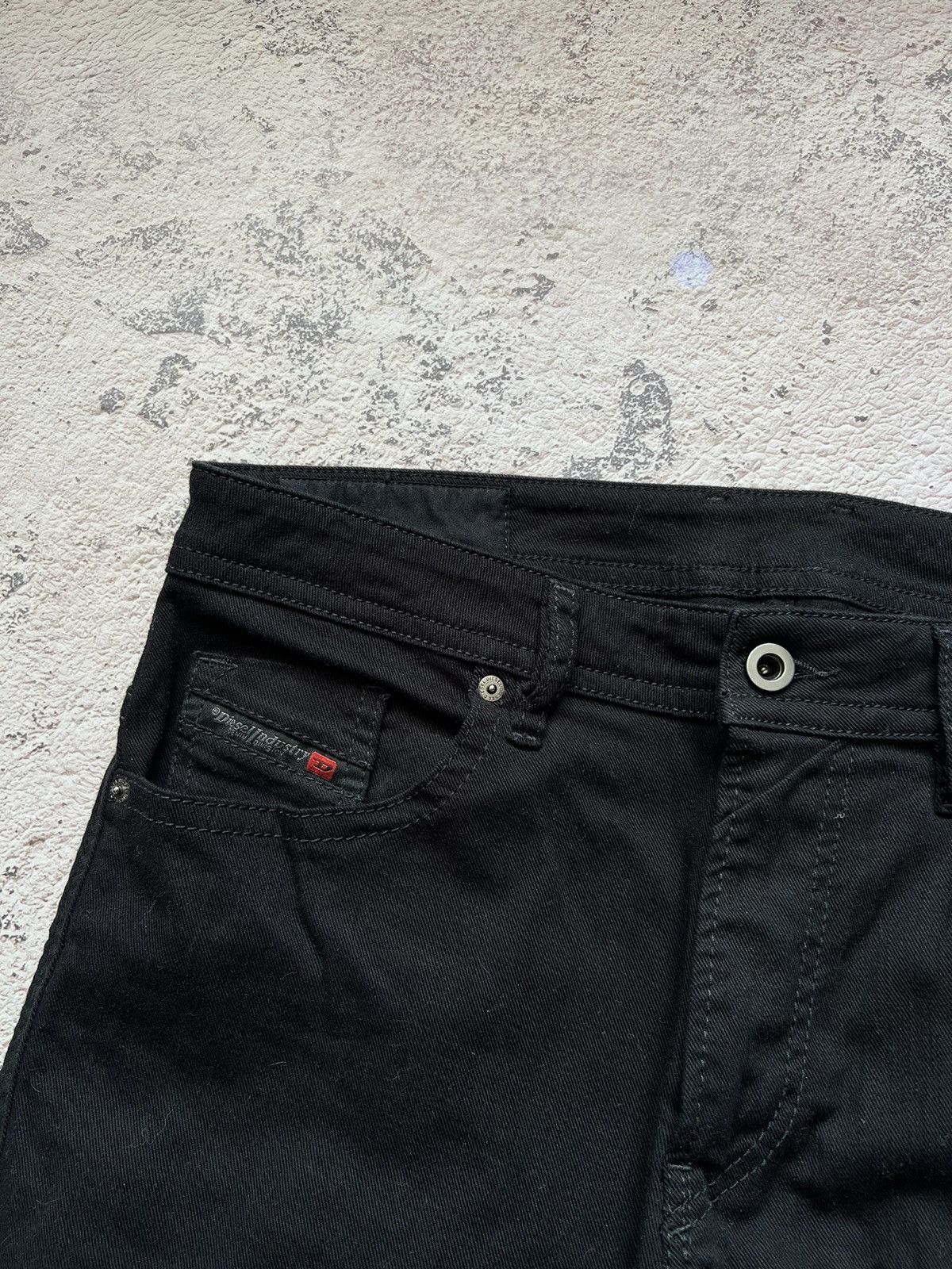 Diesel × Vintage Diesel Thommer Slim Skinny Black Jeans Size US 33 - 4 Thumbnail