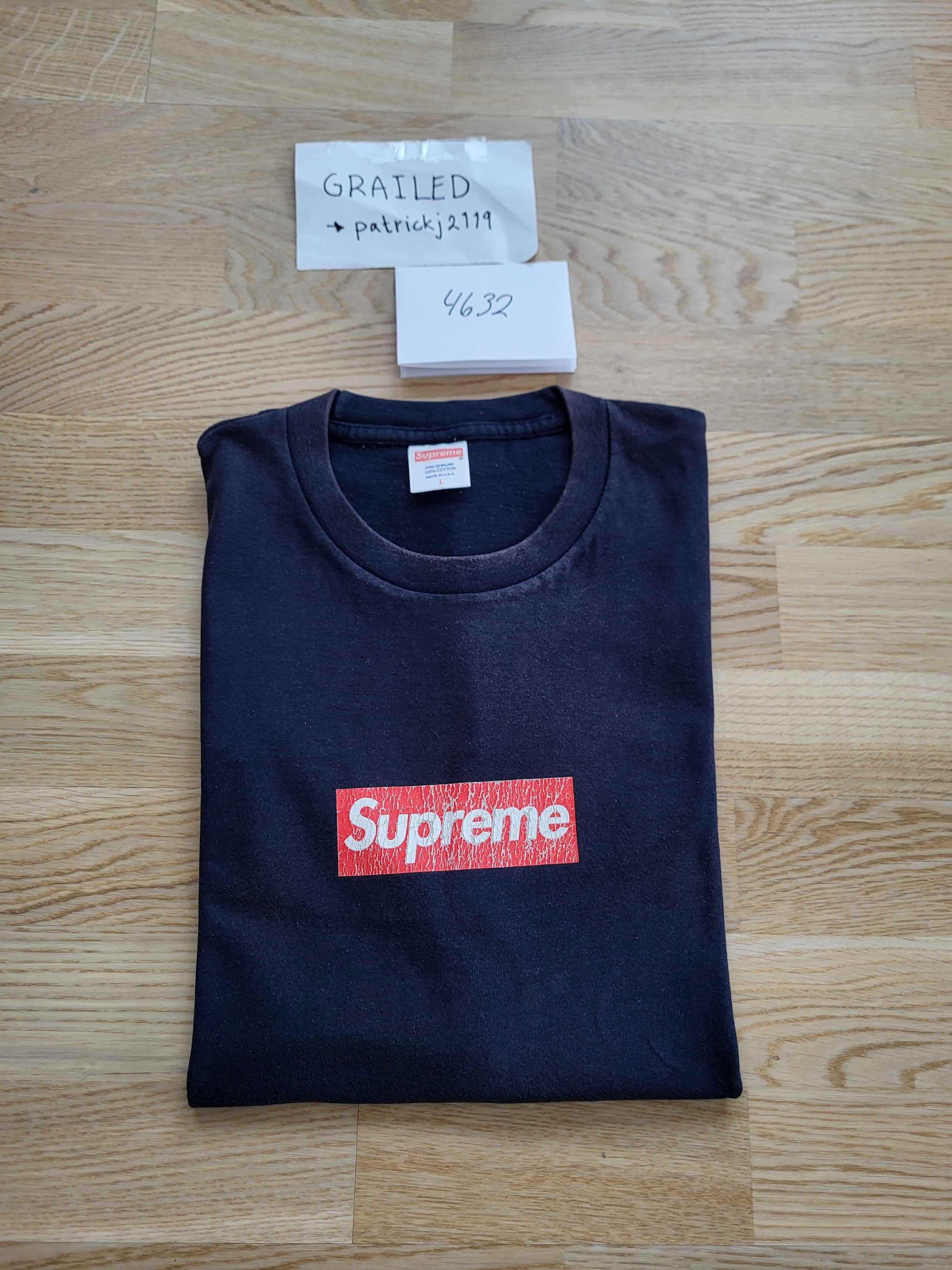 Supreme Supreme 20th Anniversary Box Logo Tee Navy Grailed