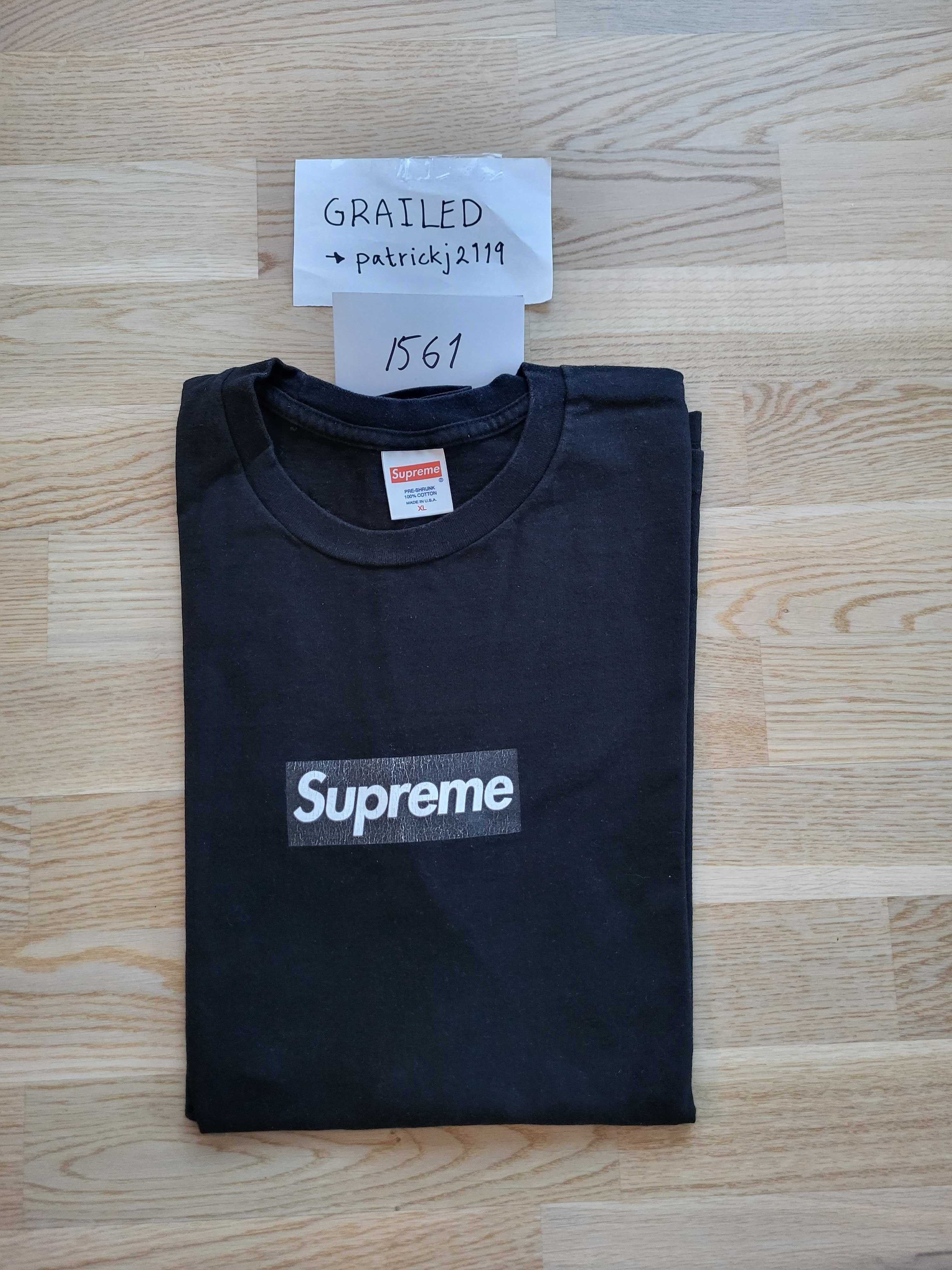 image of Supreme Black Box Logo T-Shirt (Black), Men's (Size XL)