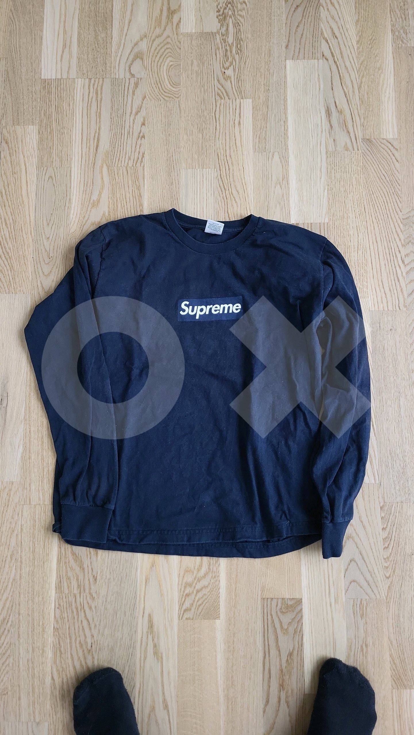 Supreme Supreme Box Logo L/S Tee (Navy) | Grailed