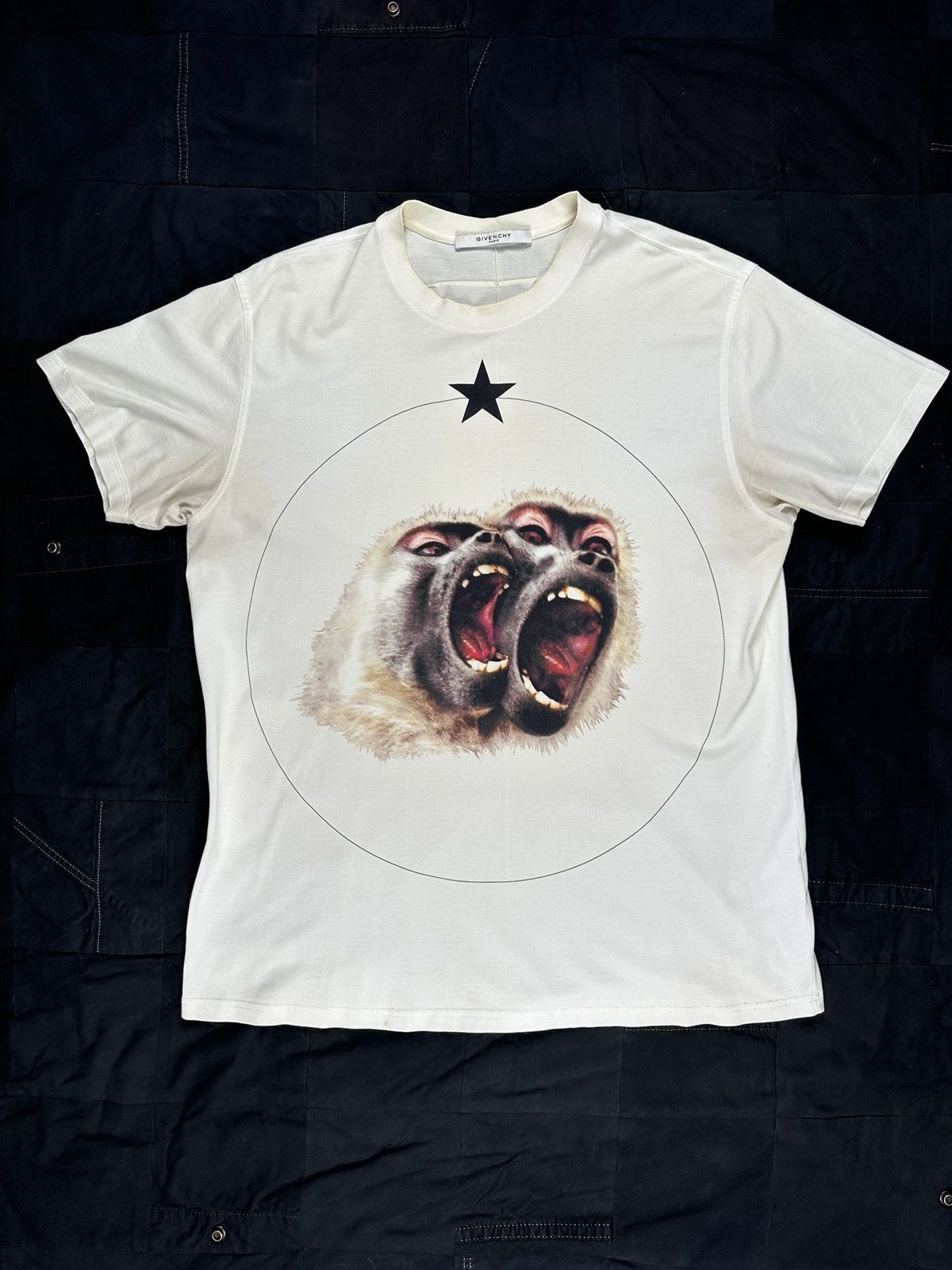 image of Givenchy Monkey Brothers Tee in White, Men's (Size Small)