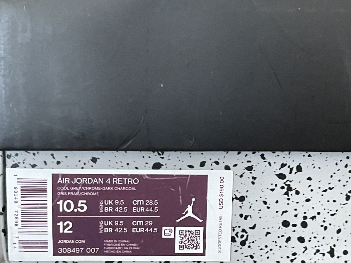 Jordan Brand Cool grey aj4 Size US 10.5 / EU 43-44 - 4 Thumbnail
