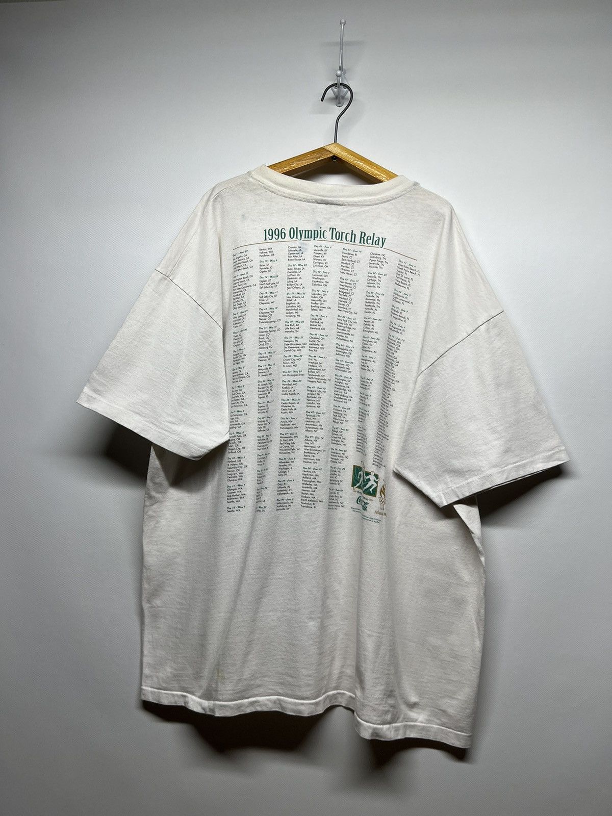 Coca Cola × USA Olympics × Vintage Vintage 1996 The Olympic Games Torch Relay Coca Cola T-Shirt Size US XXL / EU 58 / 5 - 3 Thumbnail