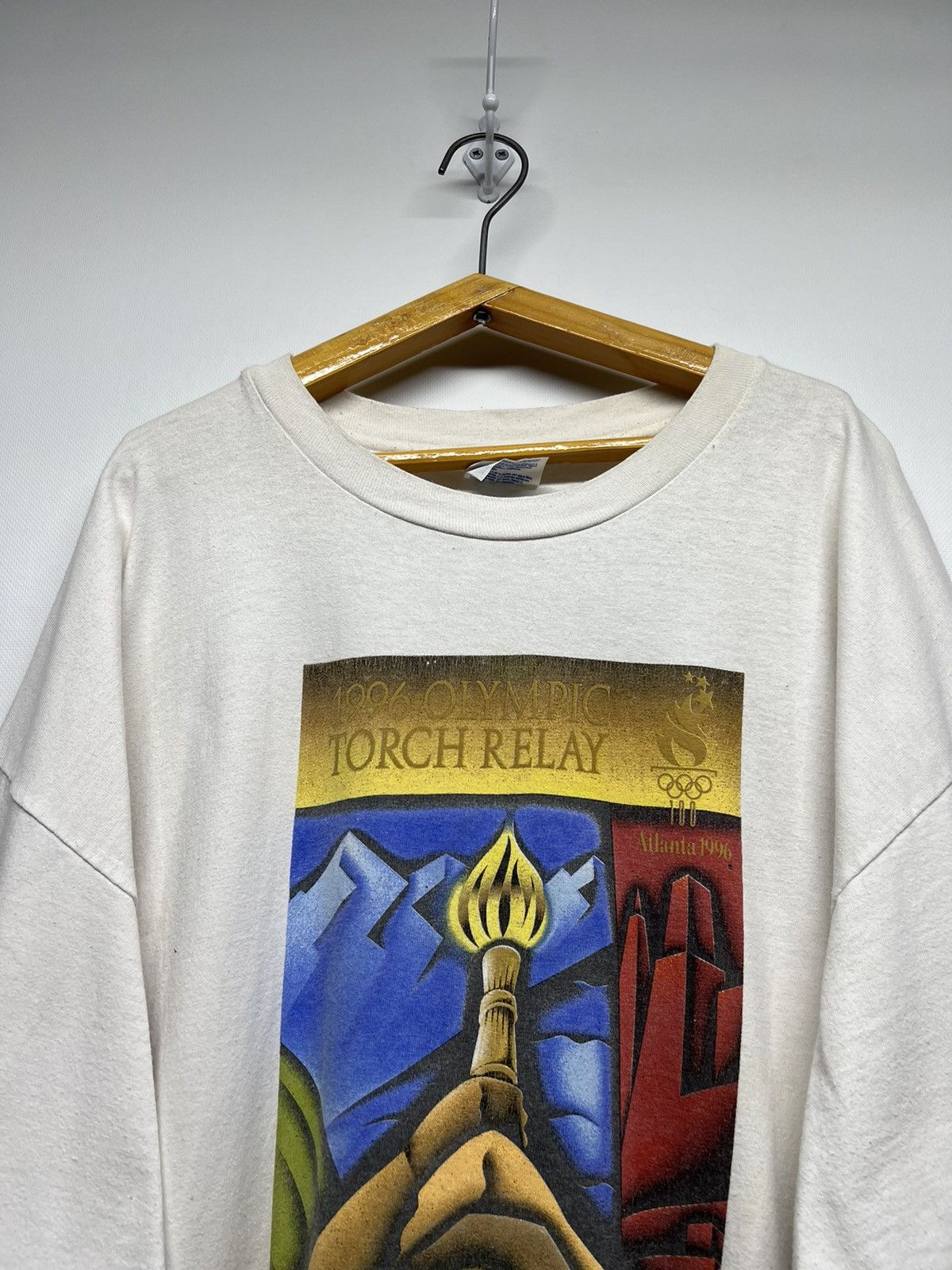 Coca Cola × USA Olympics × Vintage Vintage 1996 The Olympic Games Torch Relay Coca Cola T-Shirt Size US XXL / EU 58 / 5 - 6 Thumbnail