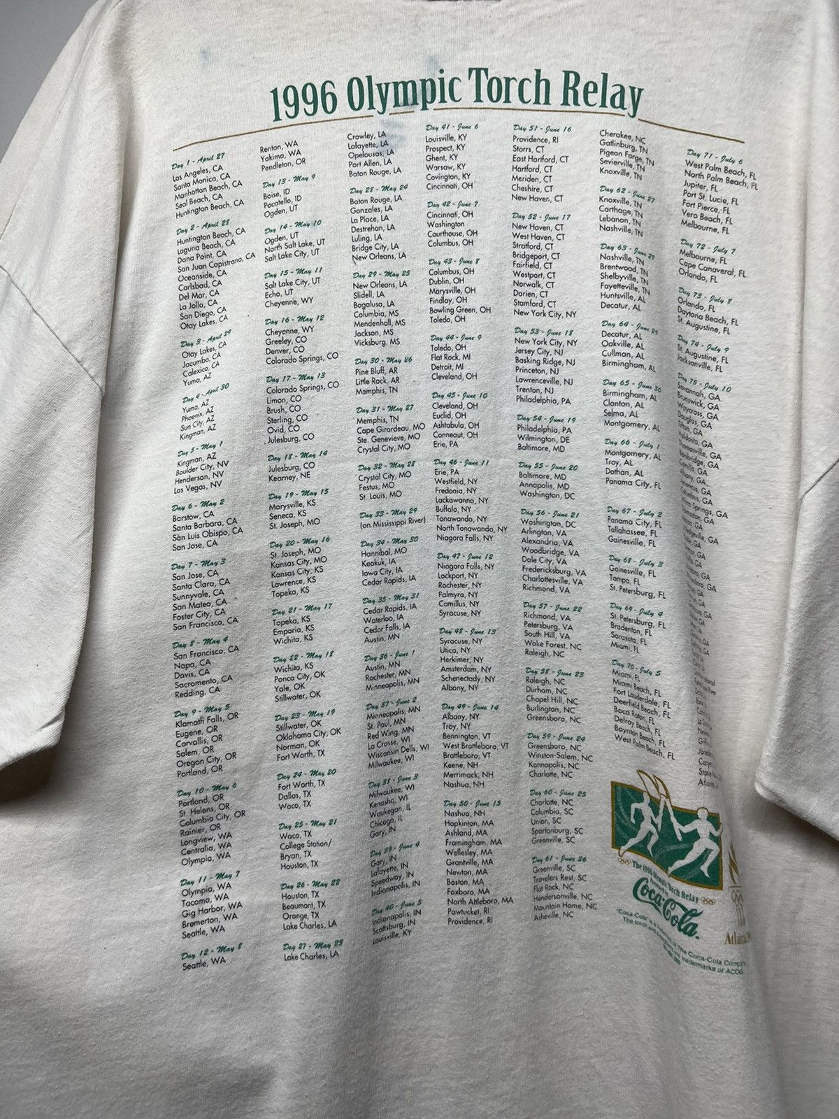 Coca Cola × USA Olympics × Vintage Vintage 1996 The Olympic Games Torch Relay Coca Cola T-Shirt Size US XXL / EU 58 / 5 - 15 Thumbnail