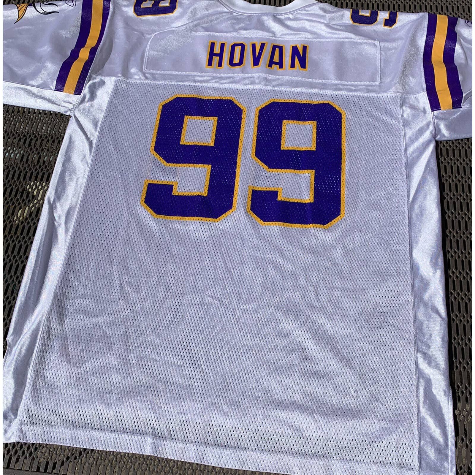 Reebok Minnesota Vikings Jersey #99 Chris Hovan Men's Large NFL Purple