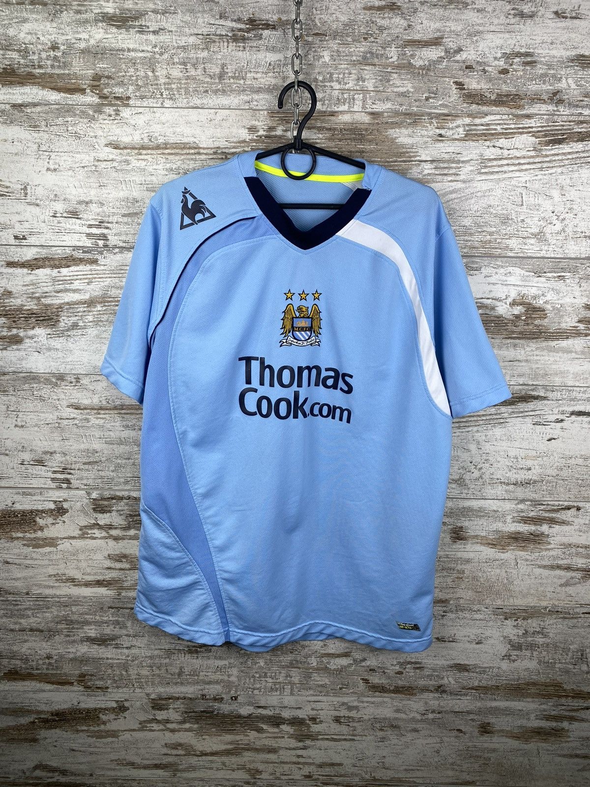 Le Coq Sportif Mens MANCHESTER CITY 2008/09 ORIGINAL HOME FOOTBALL T SHIRT Size US L / EU 52-54 / 3 - 2 Thumbnail