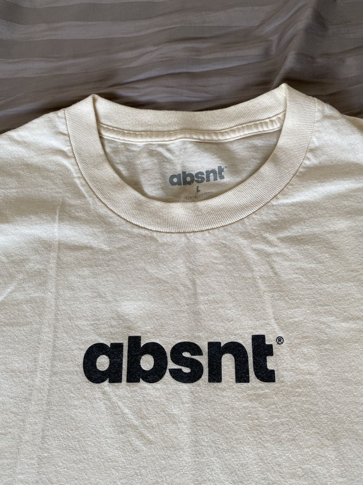 Fuck The Population Absnt Logo Tee (Beige) Size US L / EU 52-54 / 3 - 1 Thumbnail