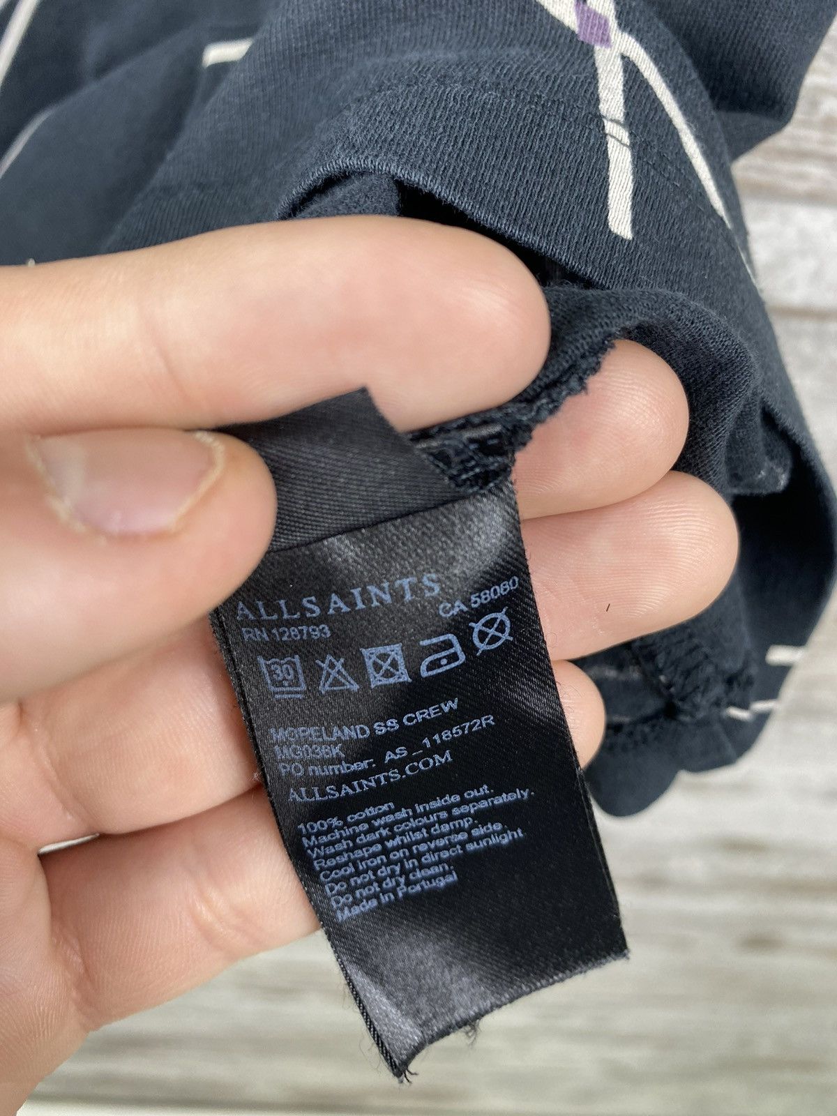 Allsaints × Japanese Brand Mens AllSaints AOTELAND SS CREW T-shirt Size US S / EU 44-46 / 1 - 5 Thumbnail