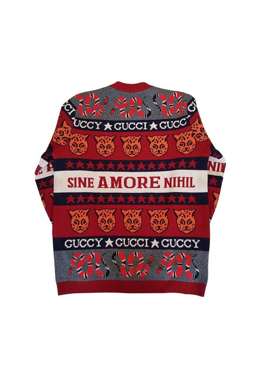 Gucci Gucci 'Sine Amore Nihil' Wool Sweater Size US M / EU 48-50 / 2 - 2 Thumbnail