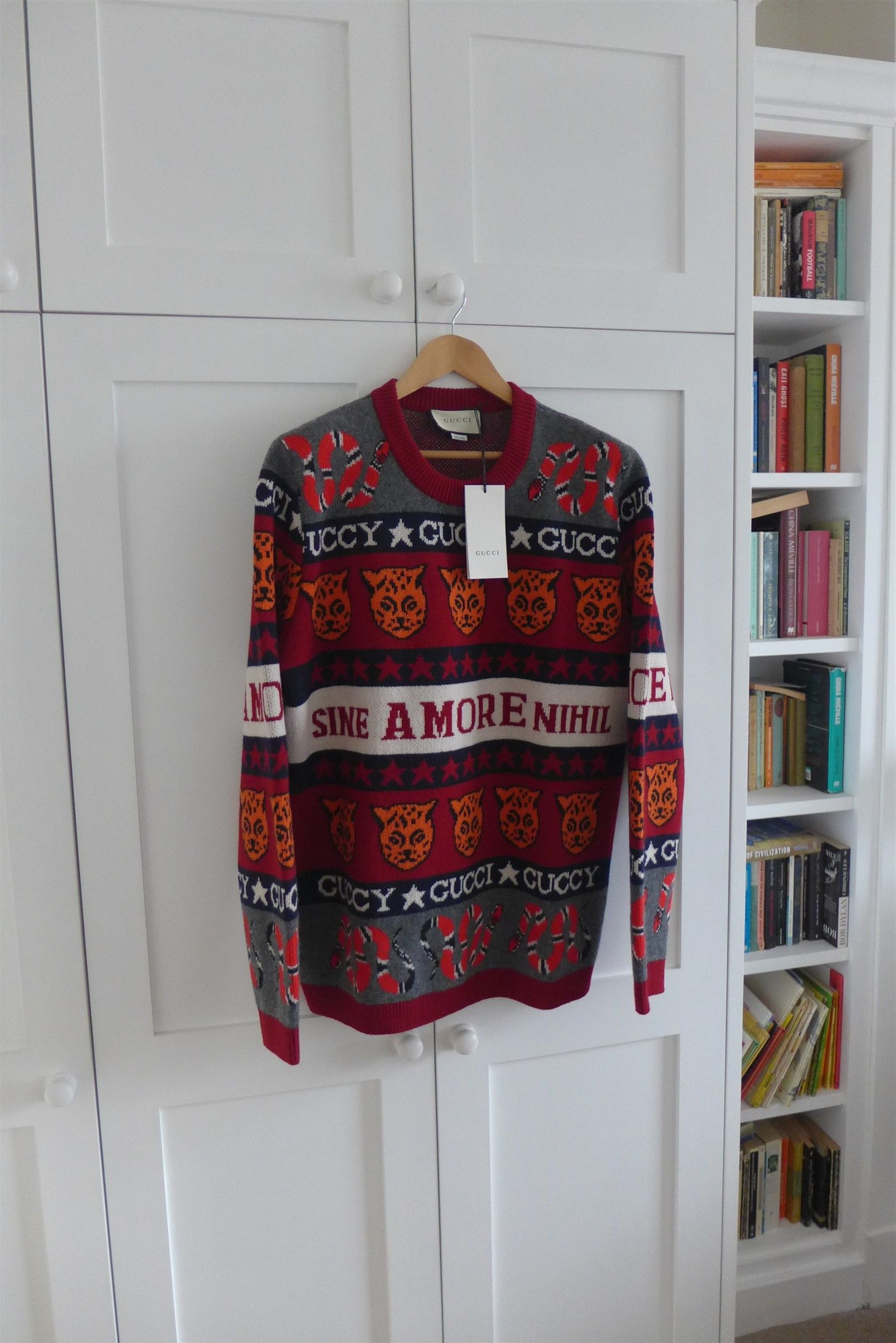 Gucci Gucci 'Sine Amore Nihil' Wool Sweater Size US M / EU 48-50 / 2 - 4 Thumbnail