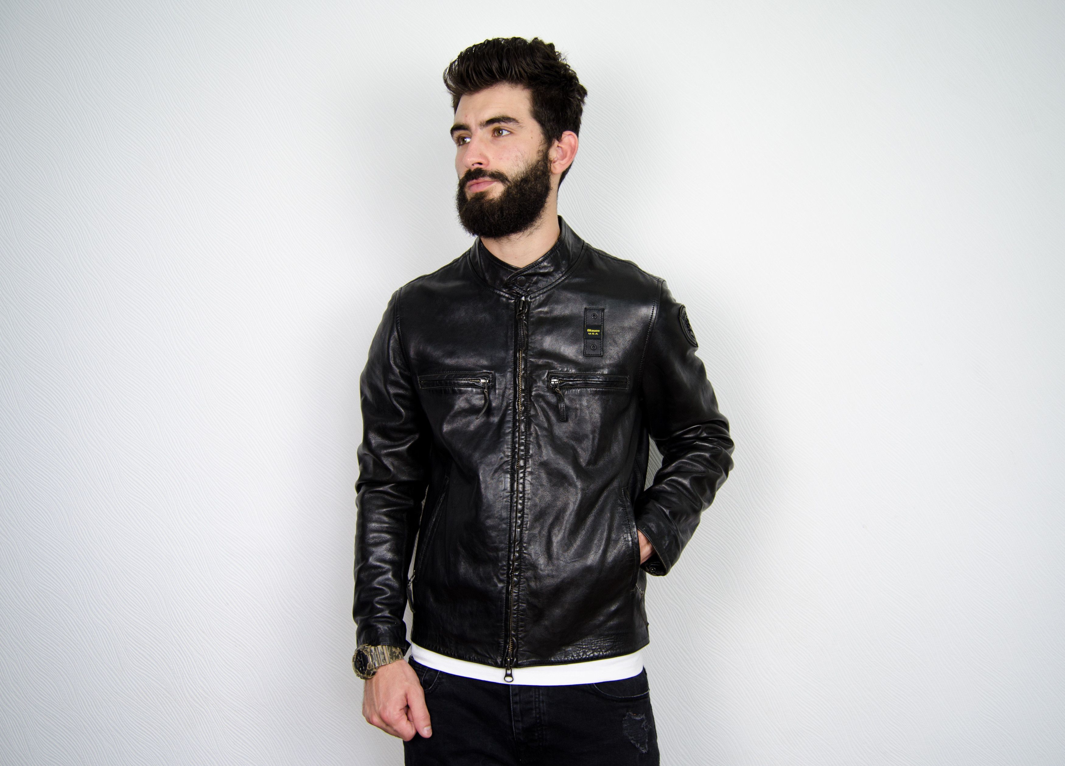 Schott Blauer USA Elmer Leather Jacket Schott Avirex Style Size US M / EU 48-50 / 2 - 4 Thumbnail