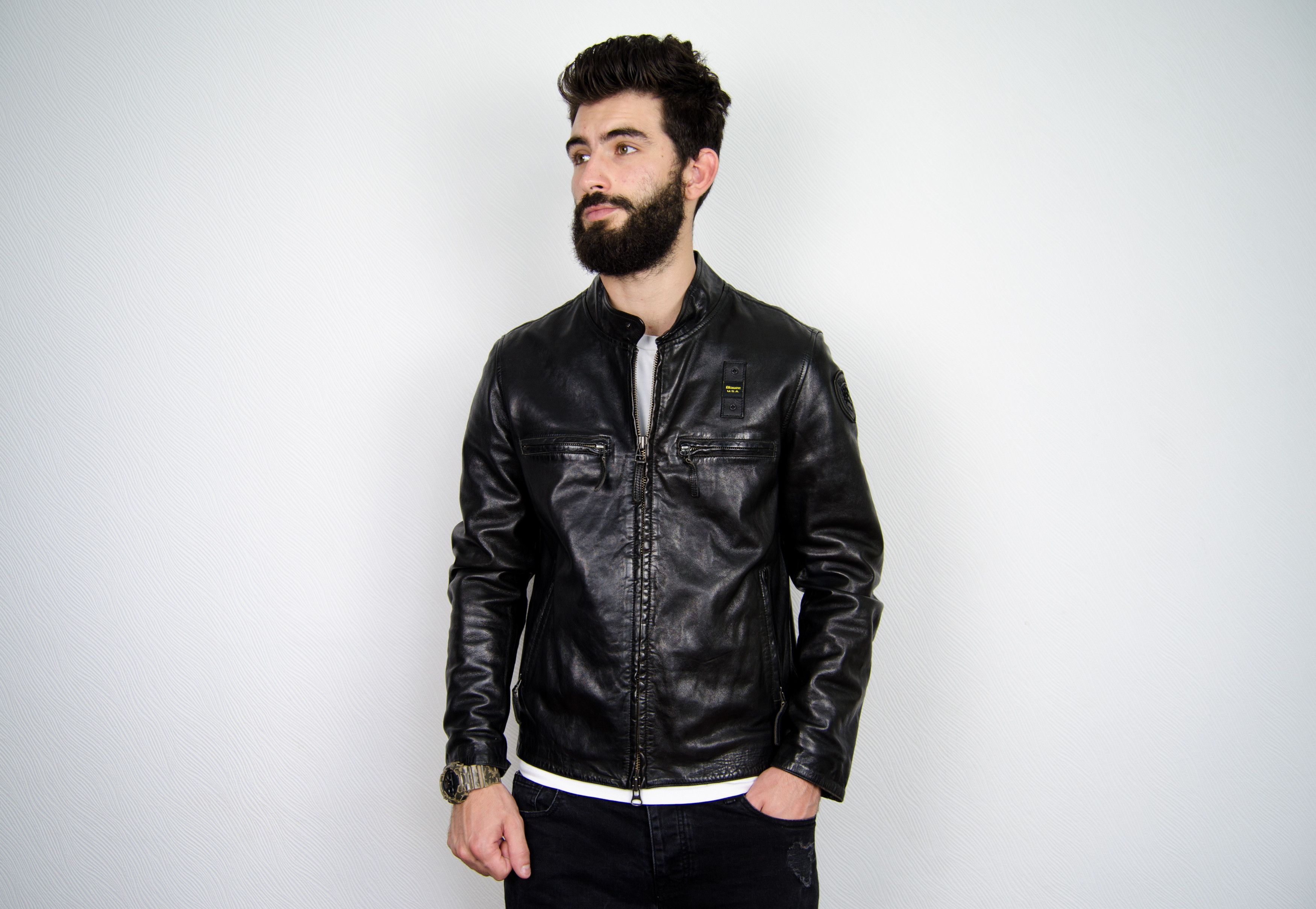 Schott Blauer USA Elmer Leather Jacket Schott Avirex Style Size US M / EU 48-50 / 2 - 3 Thumbnail