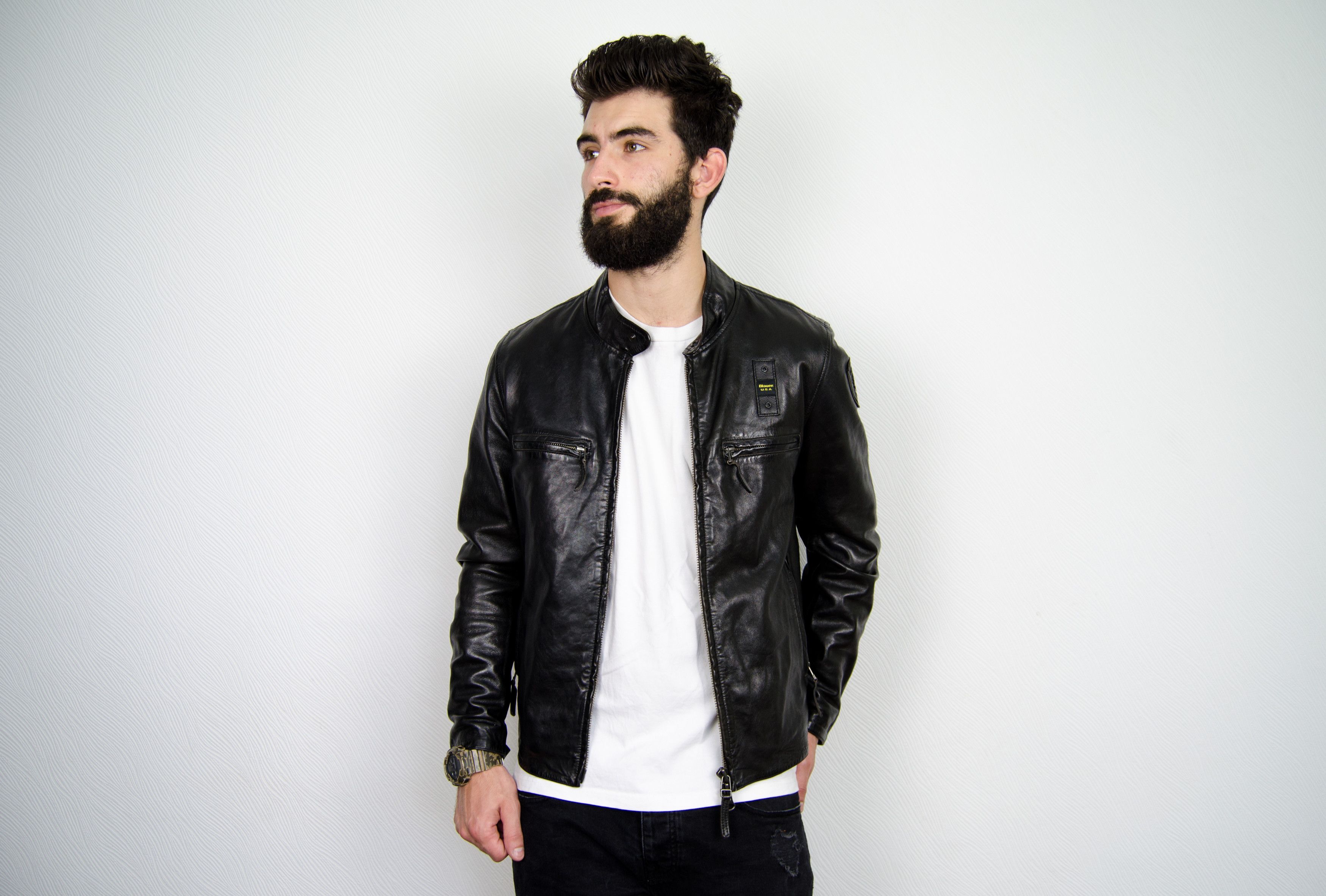 Schott Blauer USA Elmer Leather Jacket Schott Avirex Style Size US M / EU 48-50 / 2 - 1 Thumbnail