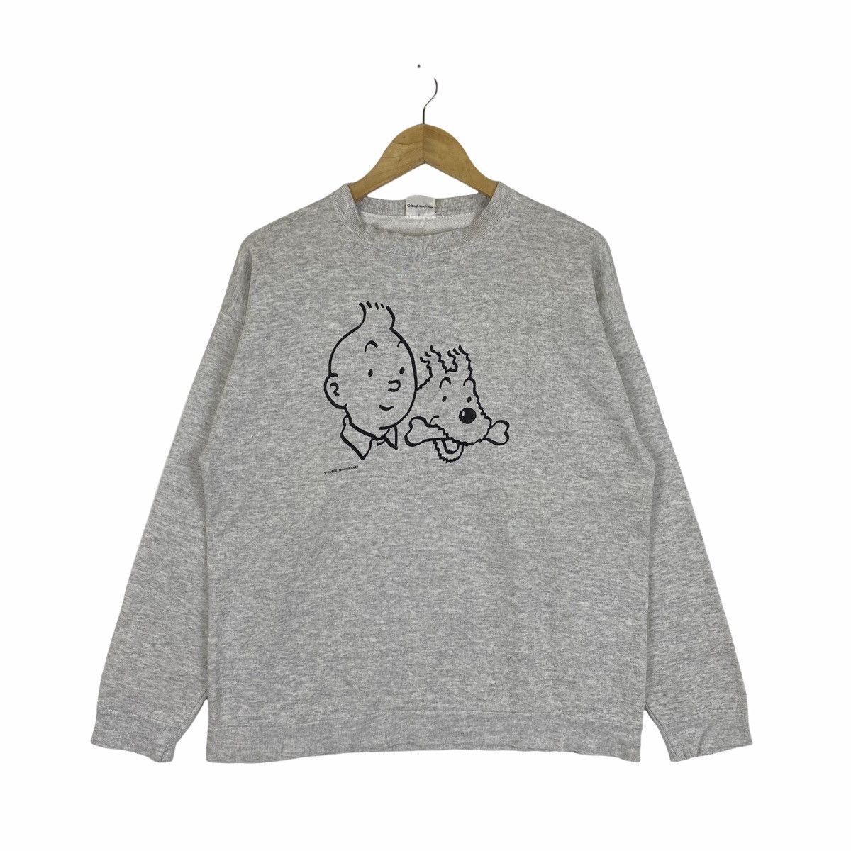 Cartoon Network Vintage TINTIN & SNOWY Cartoon Comic Movie Sweatshirt Jumper Size US M / EU 48-50 / 2 - 1 Thumbnail