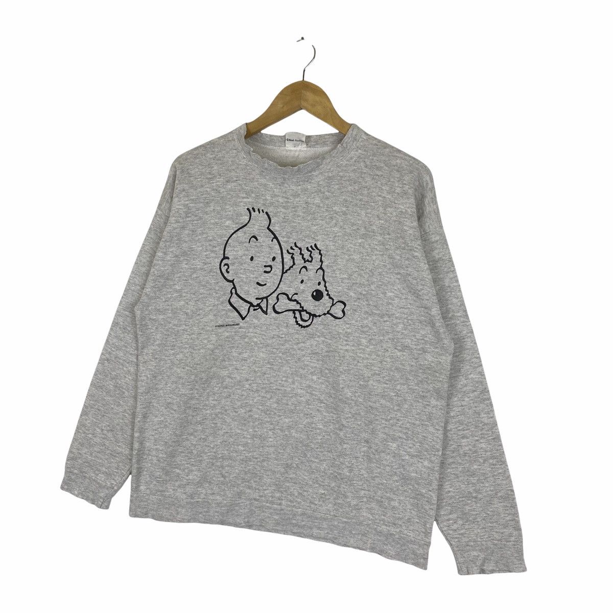 Cartoon Network Vintage TINTIN & SNOWY Cartoon Comic Movie Sweatshirt Jumper Size US M / EU 48-50 / 2 - 3 Thumbnail